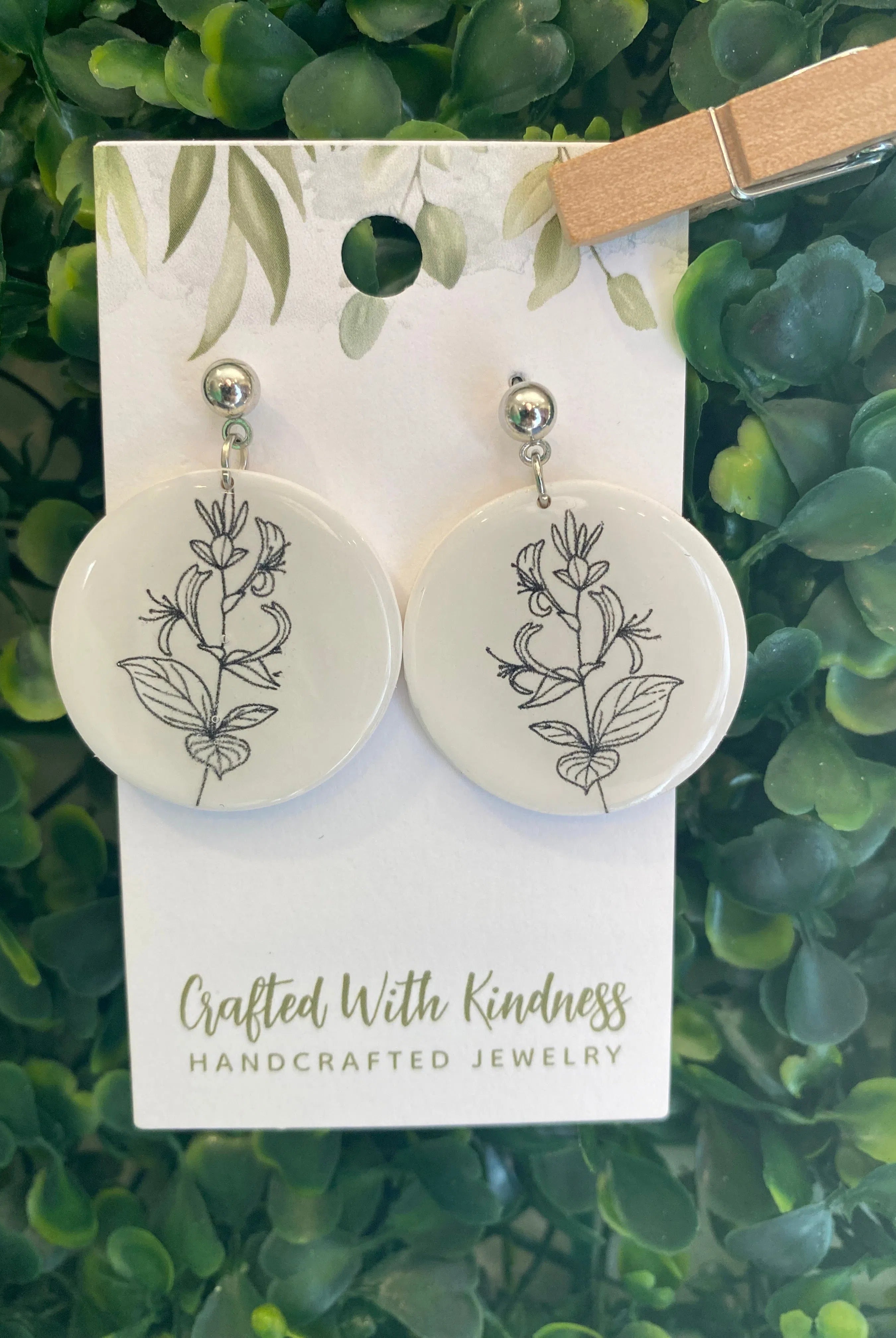 Shop Birth Flower Dangles-Earrings at Ruby Joy Boutique, a Women's Clothing Store in Pickerington, Ohio