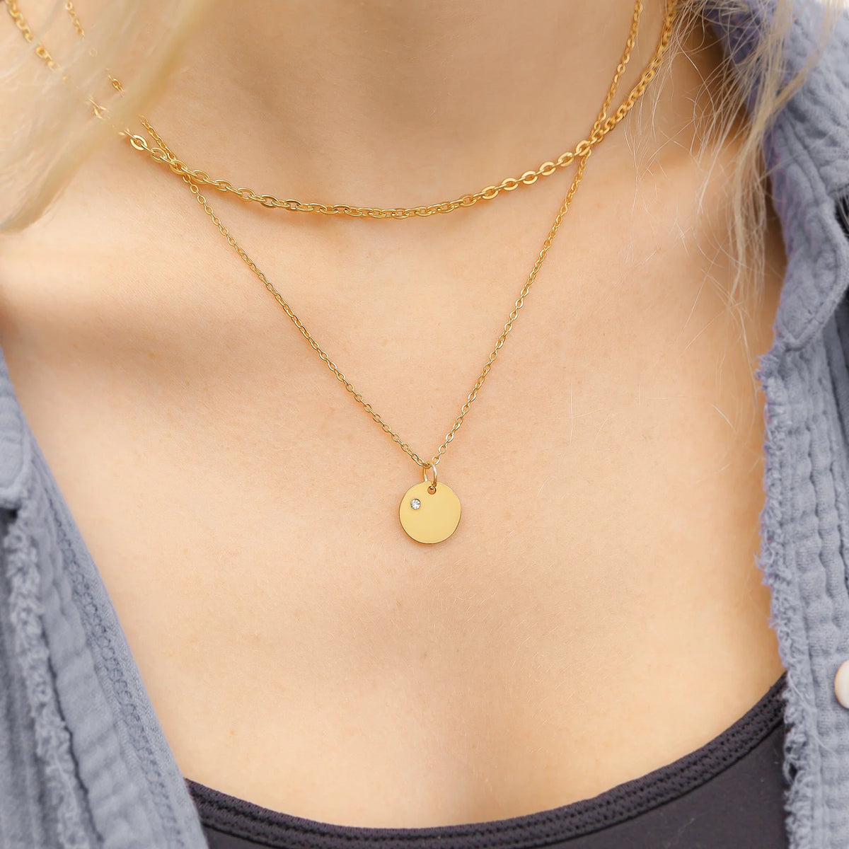 Shop Birthstone Disc Charm- at Ruby Joy Boutique, a Women's Clothing Store in Pickerington, Ohio
