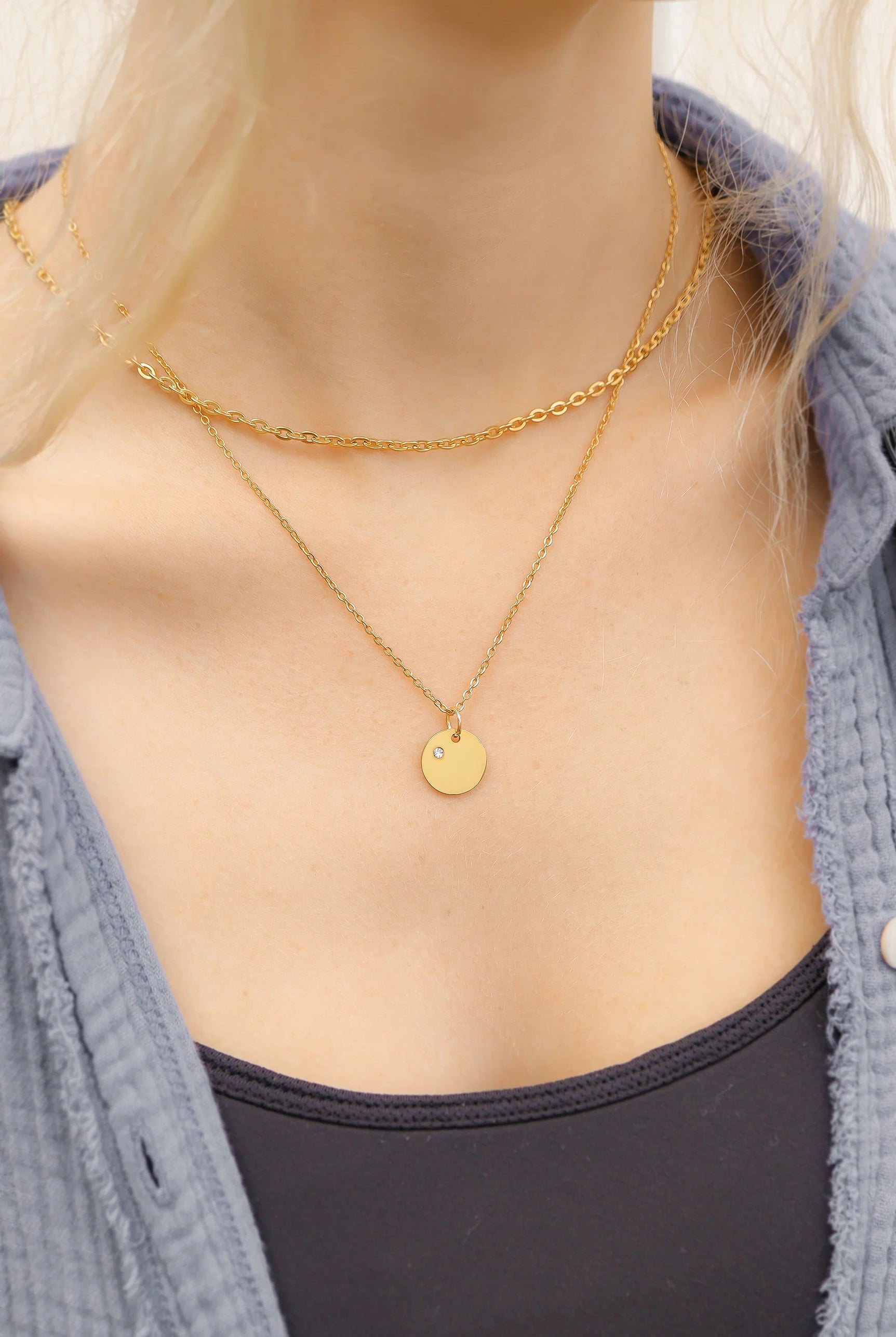 Shop Birthstone Disc Charm- at Ruby Joy Boutique, a Women's Clothing Store in Pickerington, Ohio