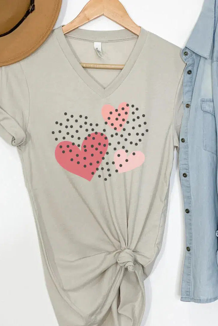 Shop Boho Hearts Graphic Tee-Graphic Tee at Ruby Joy Boutique, a Women's Clothing Store in Pickerington, Ohio