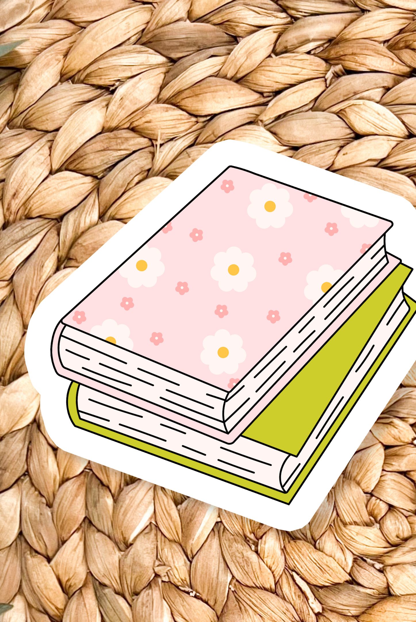 Shop Book Stack Waterproof Vinyl Sticker- at Ruby Joy Boutique, a Women's Clothing Store in Pickerington, Ohio