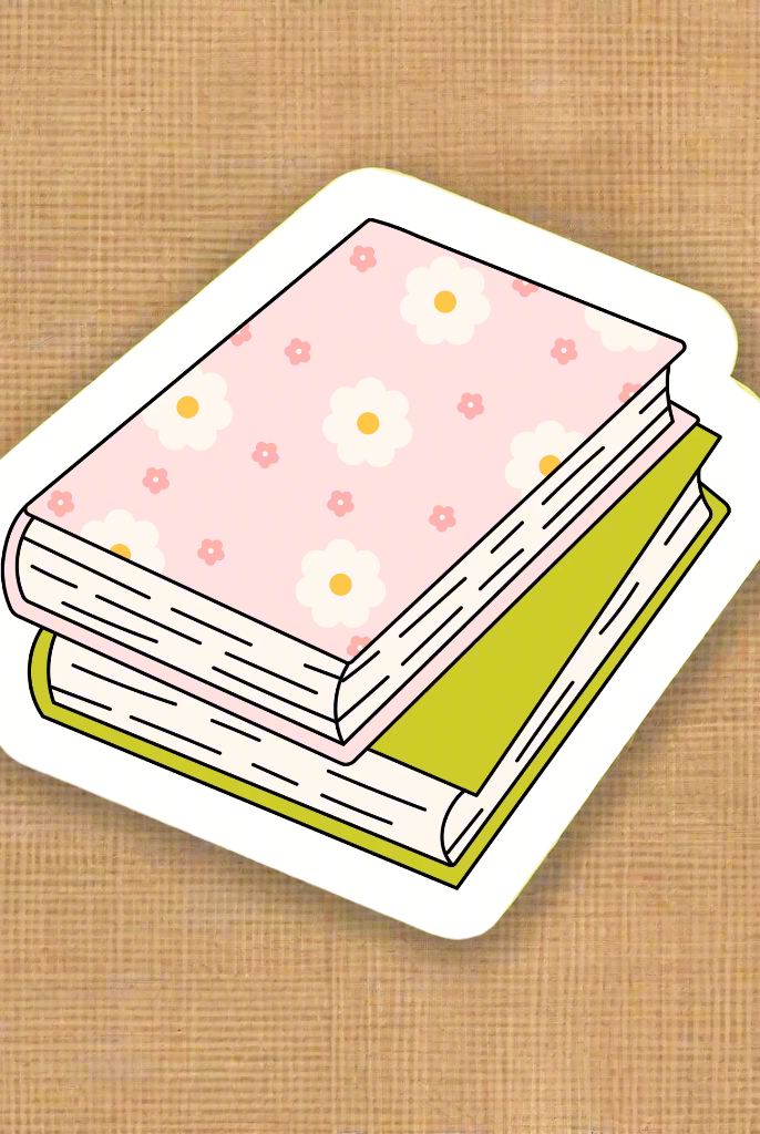 Shop Book Stack Waterproof Vinyl Sticker- at Ruby Joy Boutique, a Women's Clothing Store in Pickerington, Ohio