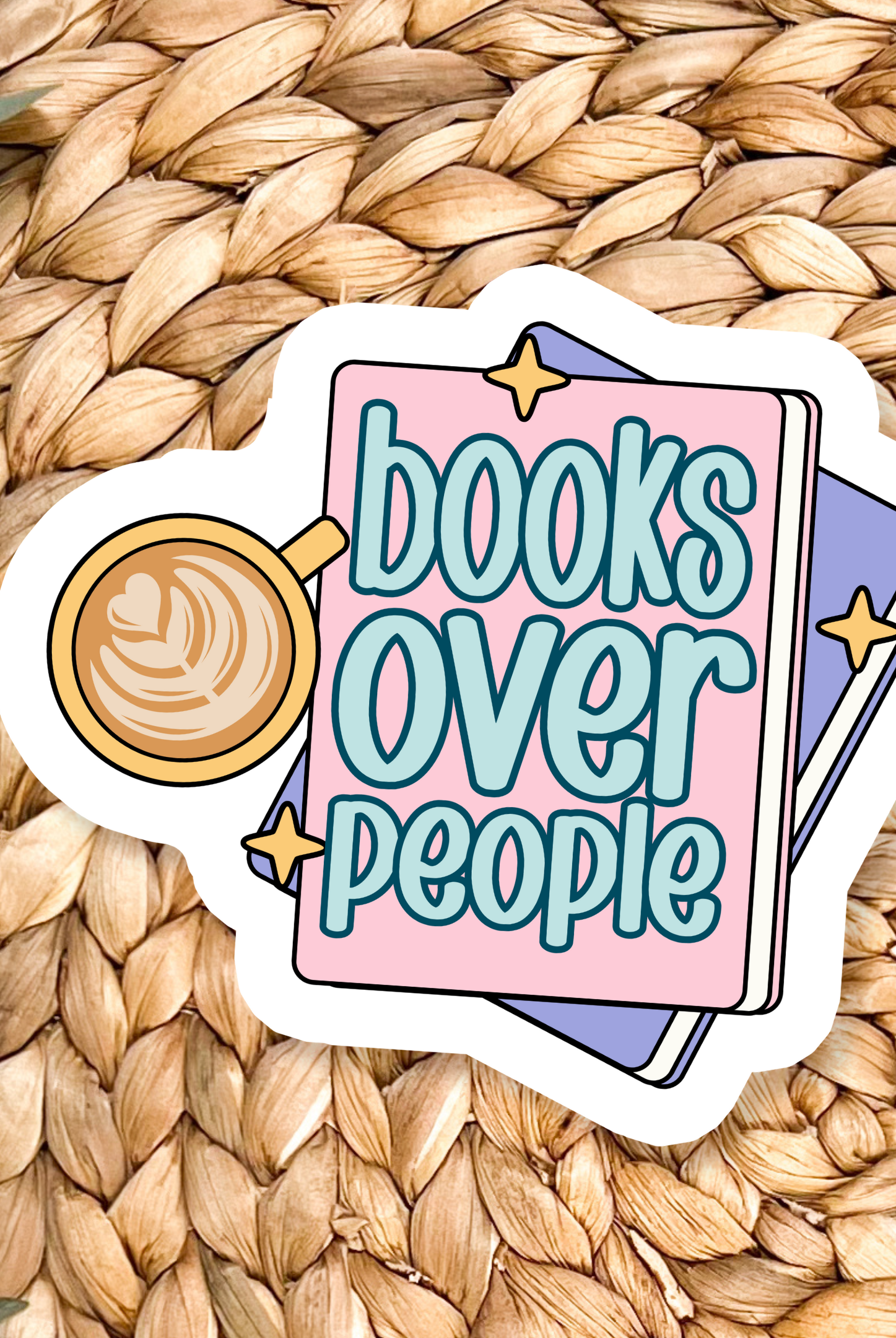 Shop Books Over People | Waterproof Vinyl Sticker- at Ruby Joy Boutique, a Women's Clothing Store in Pickerington, Ohio