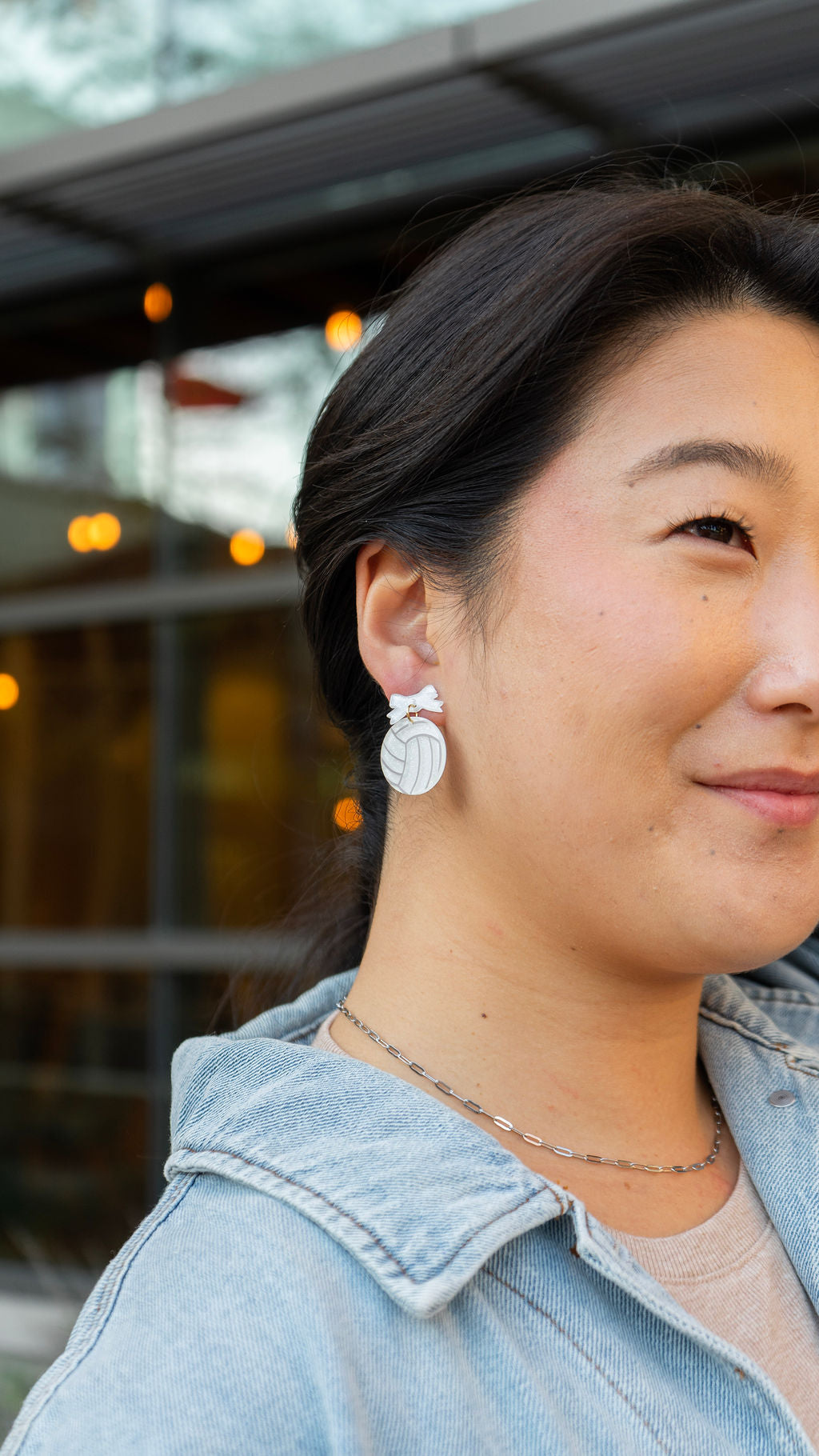 Shop Bow Volleyball Earrings- at Ruby Joy Boutique, a Women's Clothing Store in Pickerington, Ohio