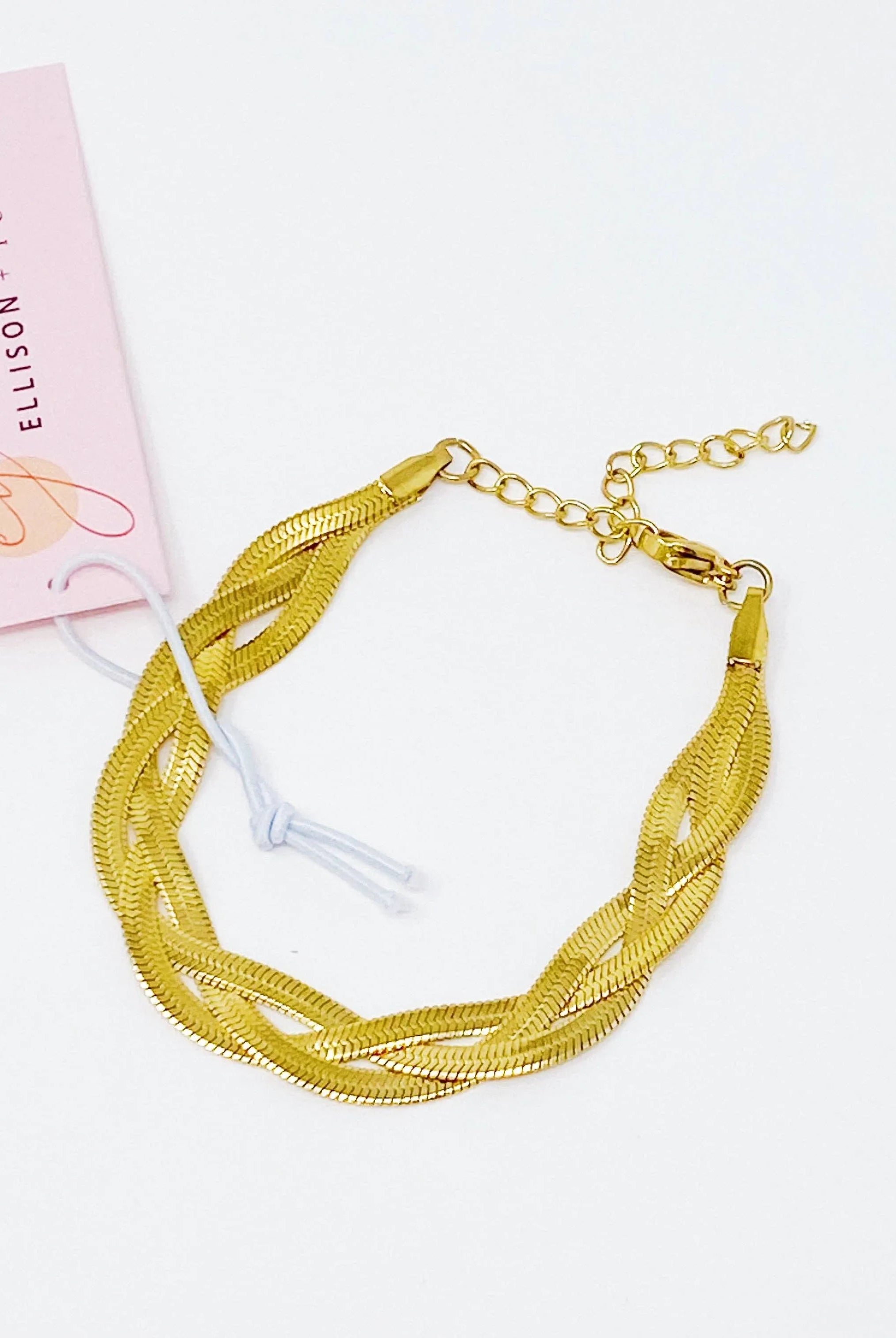 Shop Braided Herringbone Chain Bracelet- at Ruby Joy Boutique, a Women's Clothing Store in Pickerington, Ohio