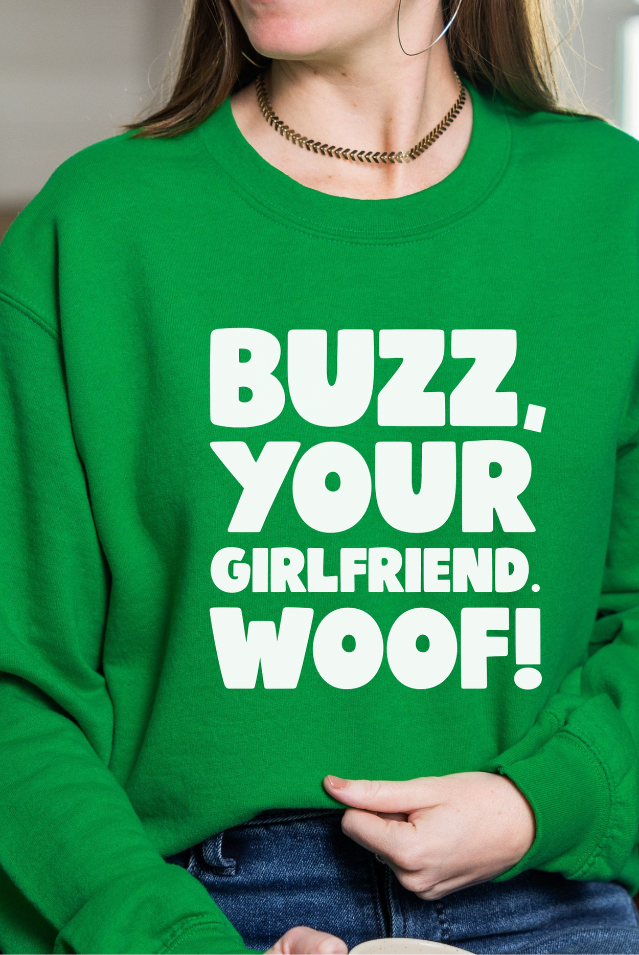 Shop Buzz, Your Girlfriend Woof! Graphic Top | Home Alone Christmas- at Ruby Joy Boutique, a Women's Clothing Store in Pickerington, Ohio