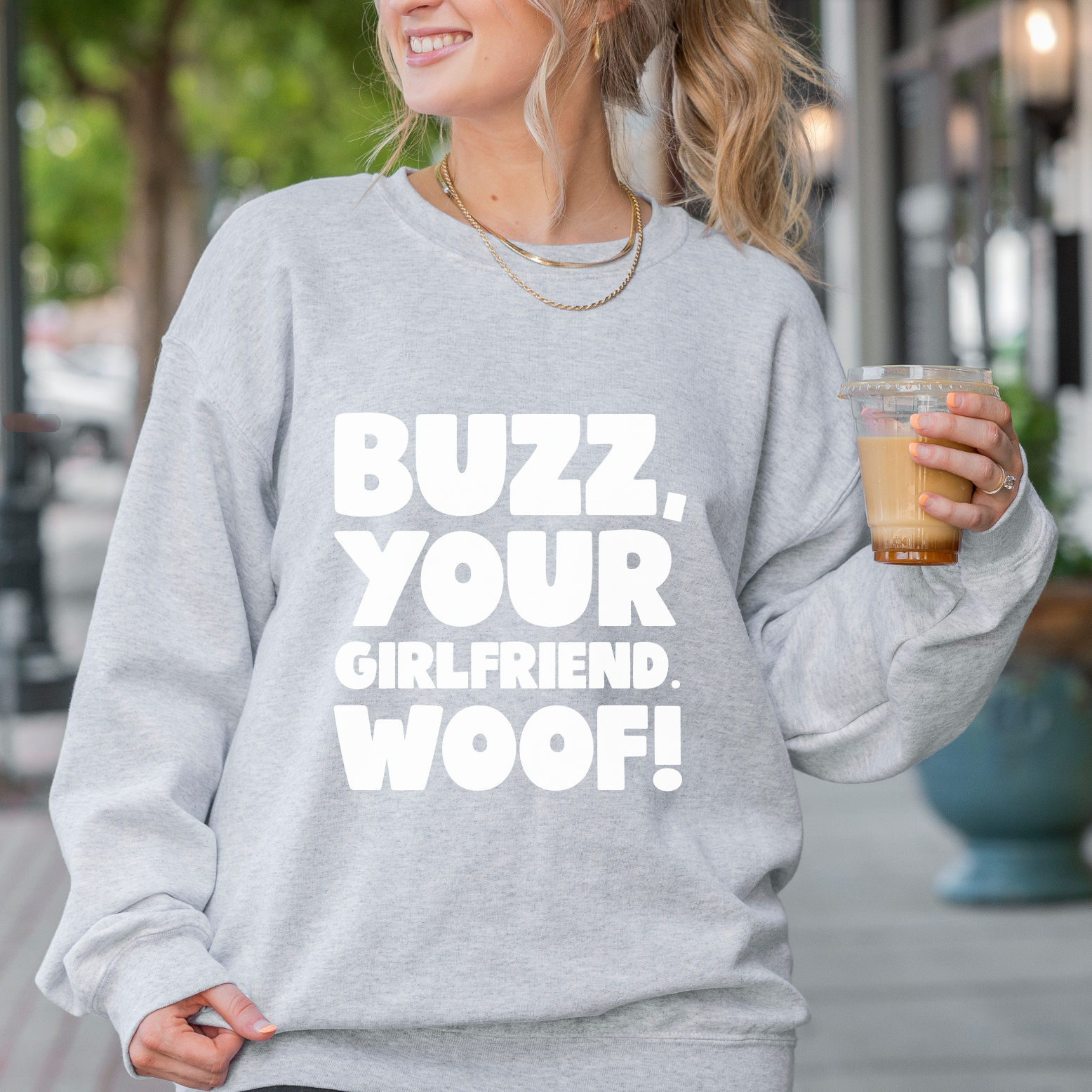 Shop Buzz, Your Girlfriend Woof! Graphic Top | Home Alone Christmas- at Ruby Joy Boutique, a Women's Clothing Store in Pickerington, Ohio