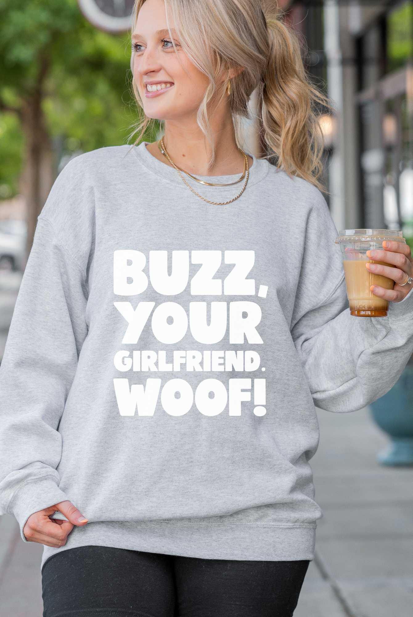 Shop Buzz, Your Girlfriend Woof! Graphic Top | Home Alone Christmas- at Ruby Joy Boutique, a Women's Clothing Store in Pickerington, Ohio