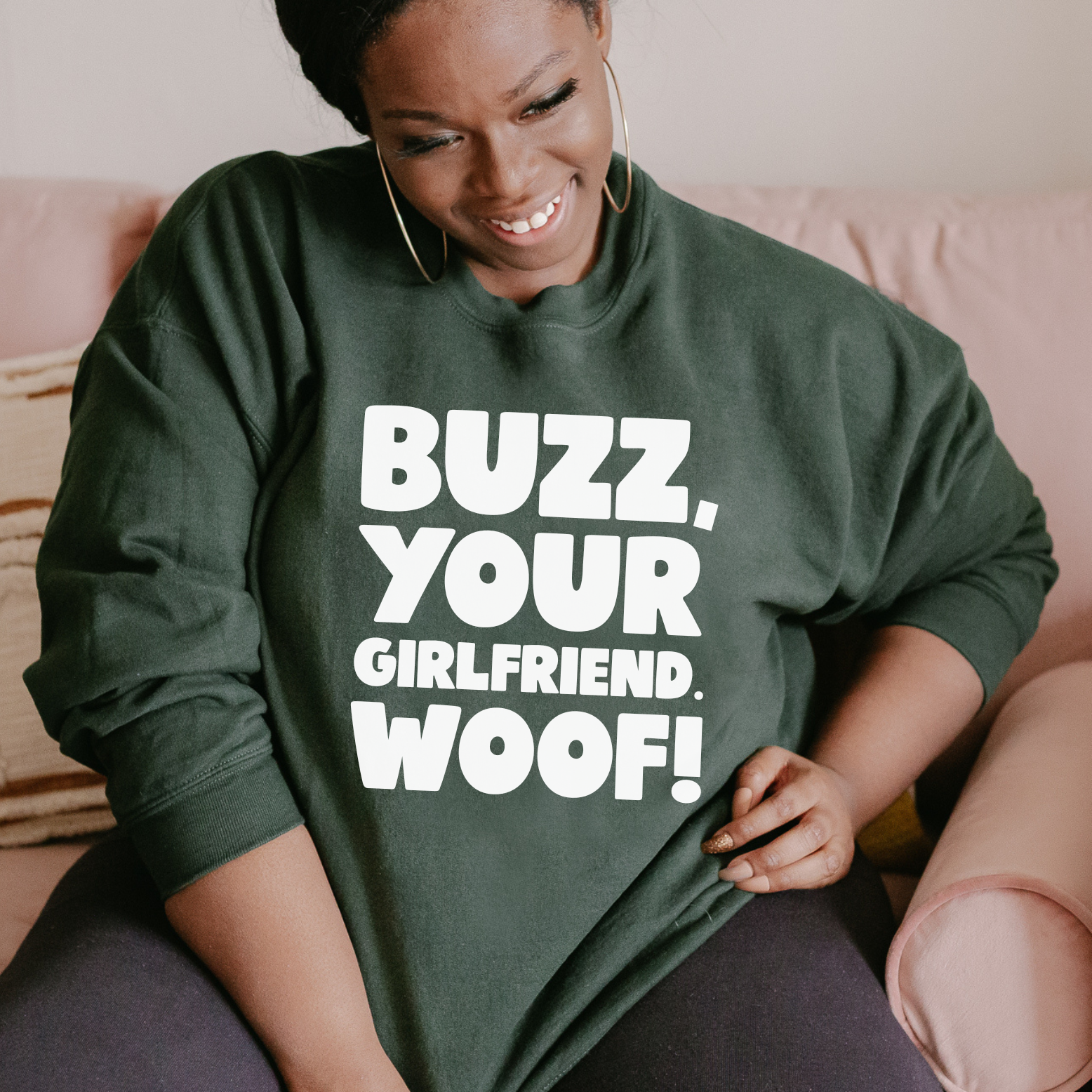 Shop Buzz, Your Girlfriend Woof! Graphic Top | Home Alone Christmas- at Ruby Joy Boutique, a Women's Clothing Store in Pickerington, Ohio