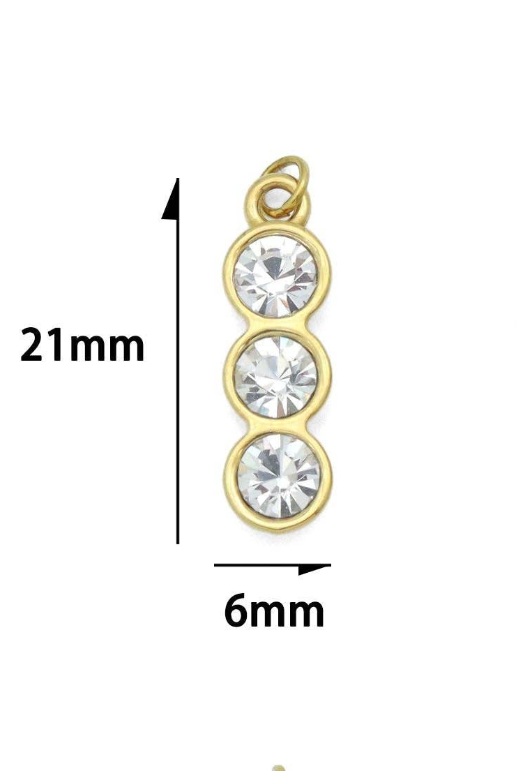 Shop CZ Trio Pendant Charm- at Ruby Joy Boutique, a Women's Clothing Store in Pickerington, Ohio