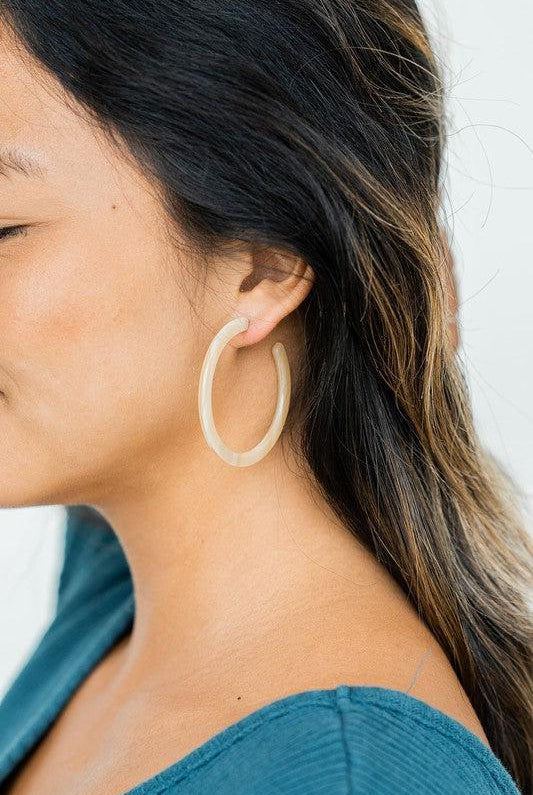Shop Cameron Hoop Earrings-Earrings at Ruby Joy Boutique, a Women's Clothing Store in Pickerington, Ohio
