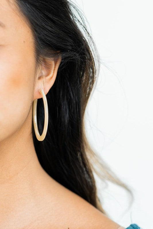 Shop Cameron Hoop Earrings-Earrings at Ruby Joy Boutique, a Women's Clothing Store in Pickerington, Ohio