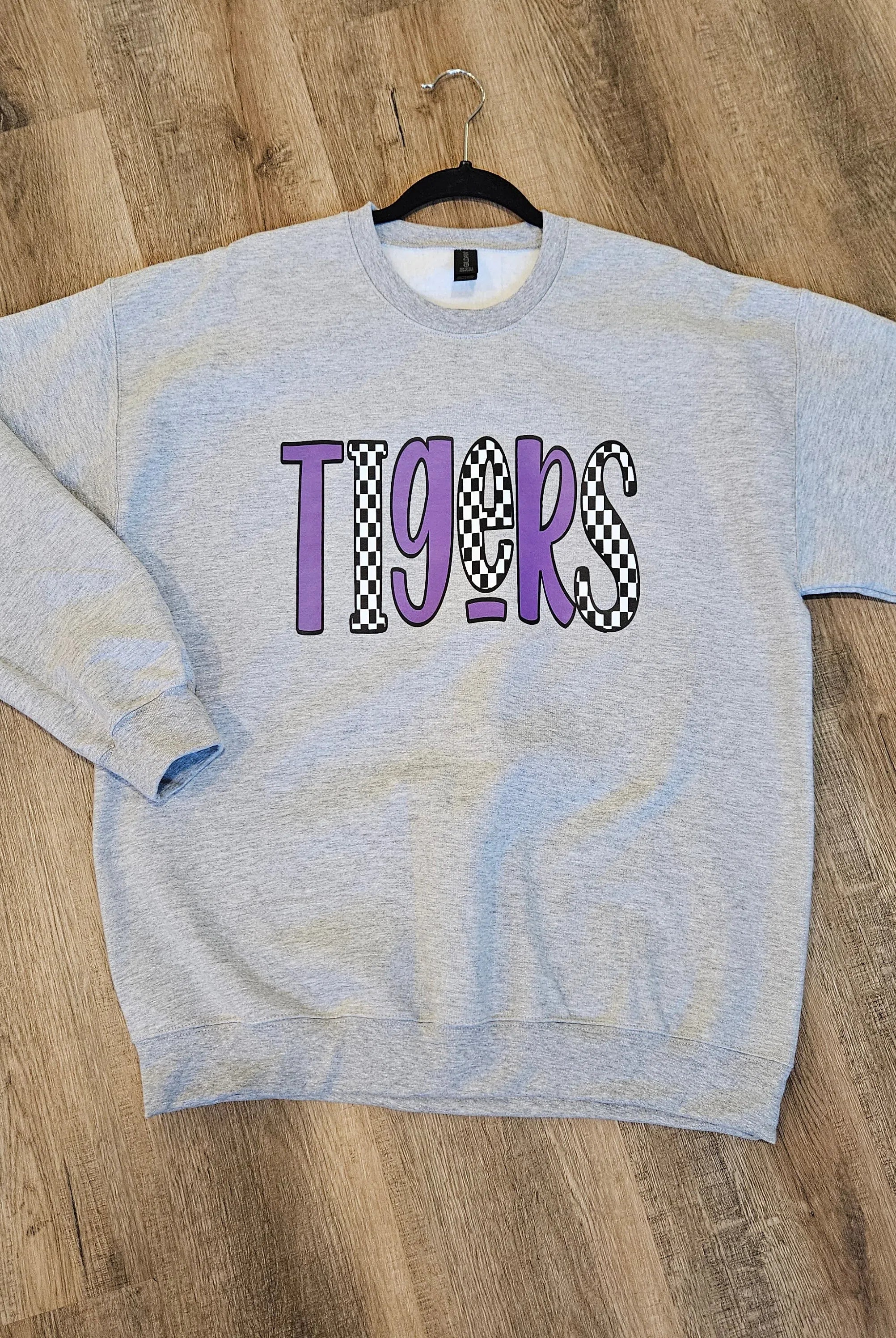 Shop Checkered Mascot Graphic - Tigers-Small at Ruby Joy Boutique, a Women's Clothing Store in Pickerington, Ohio