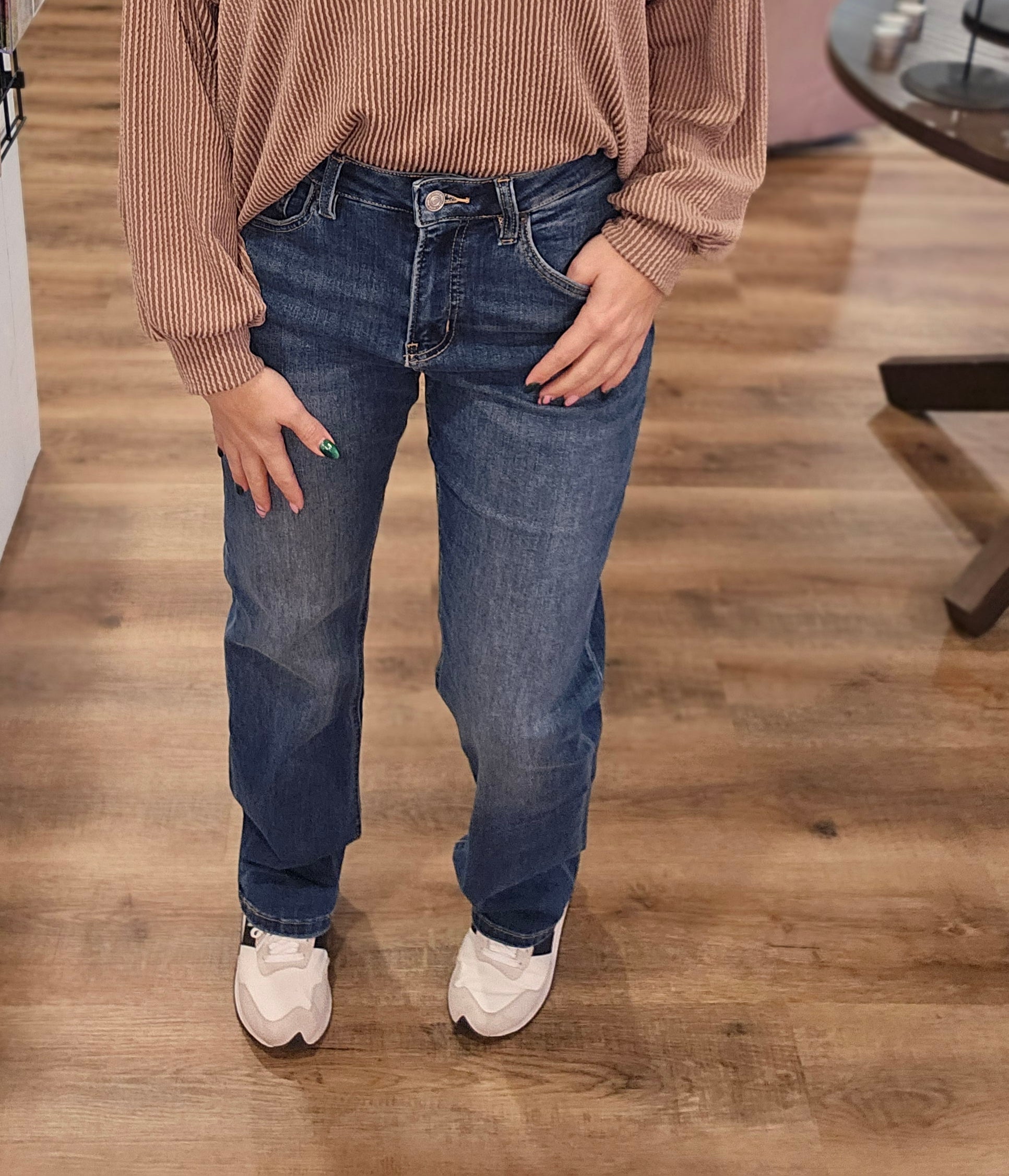 Shop Classic High Rise Straight Leg Jeans | Mica Denim- at Ruby Joy Boutique, a Women's Clothing Store in Pickerington, Ohio