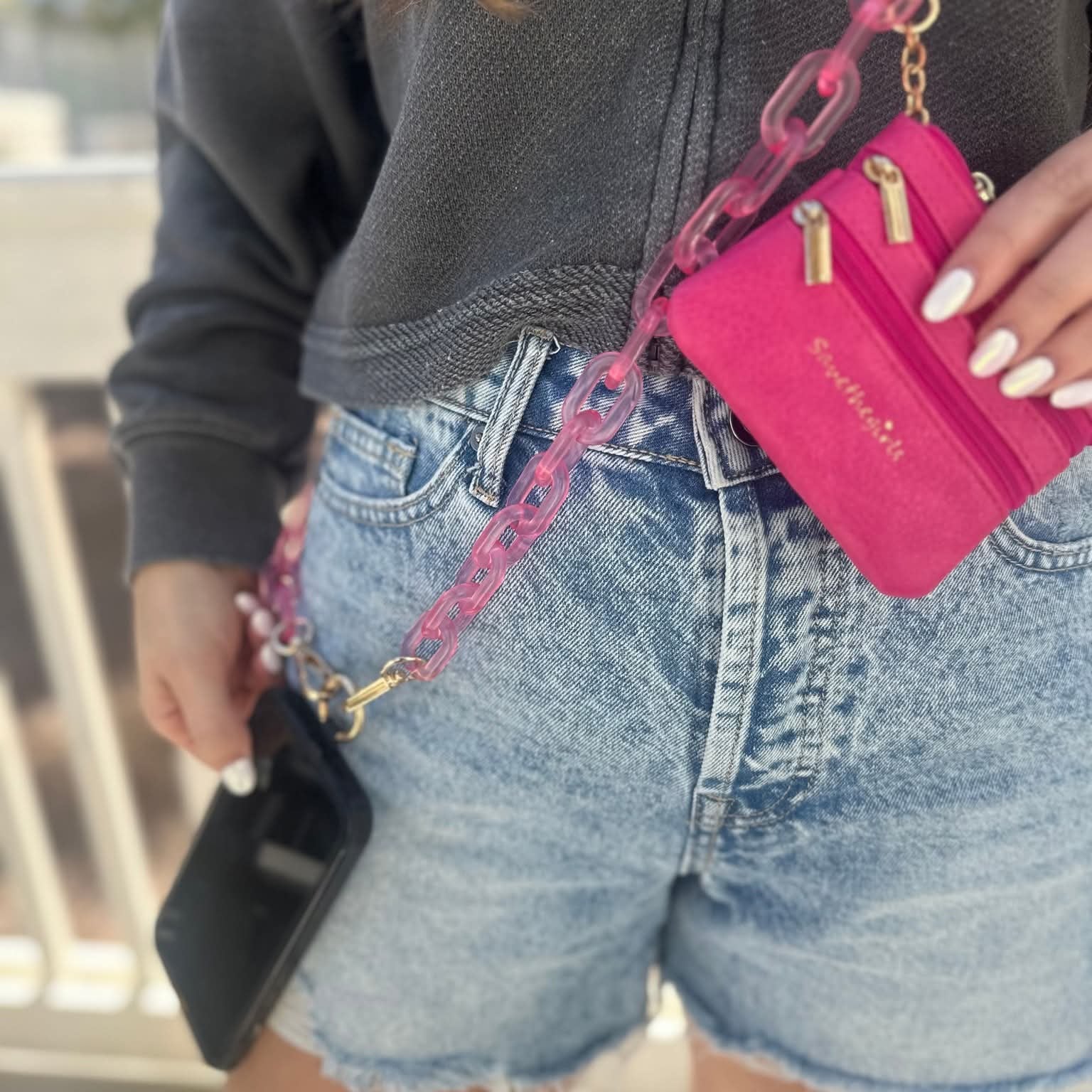 Shop Clip & Go Ice Chain with Zippered Pouch | Save The Girls- at Ruby Joy Boutique, a Women's Clothing Store in Pickerington, Ohio