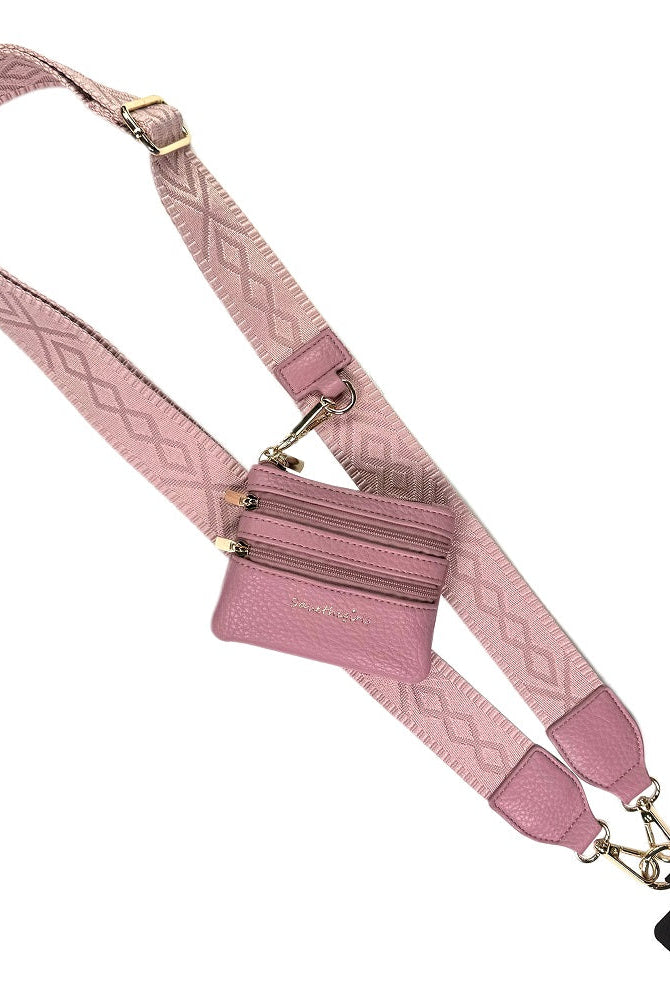 Shop Clip & Go Strap with Zippered Pouch | Save The Girls-Rose at Ruby Joy Boutique, a Women's Clothing Store in Pickerington, Ohio
