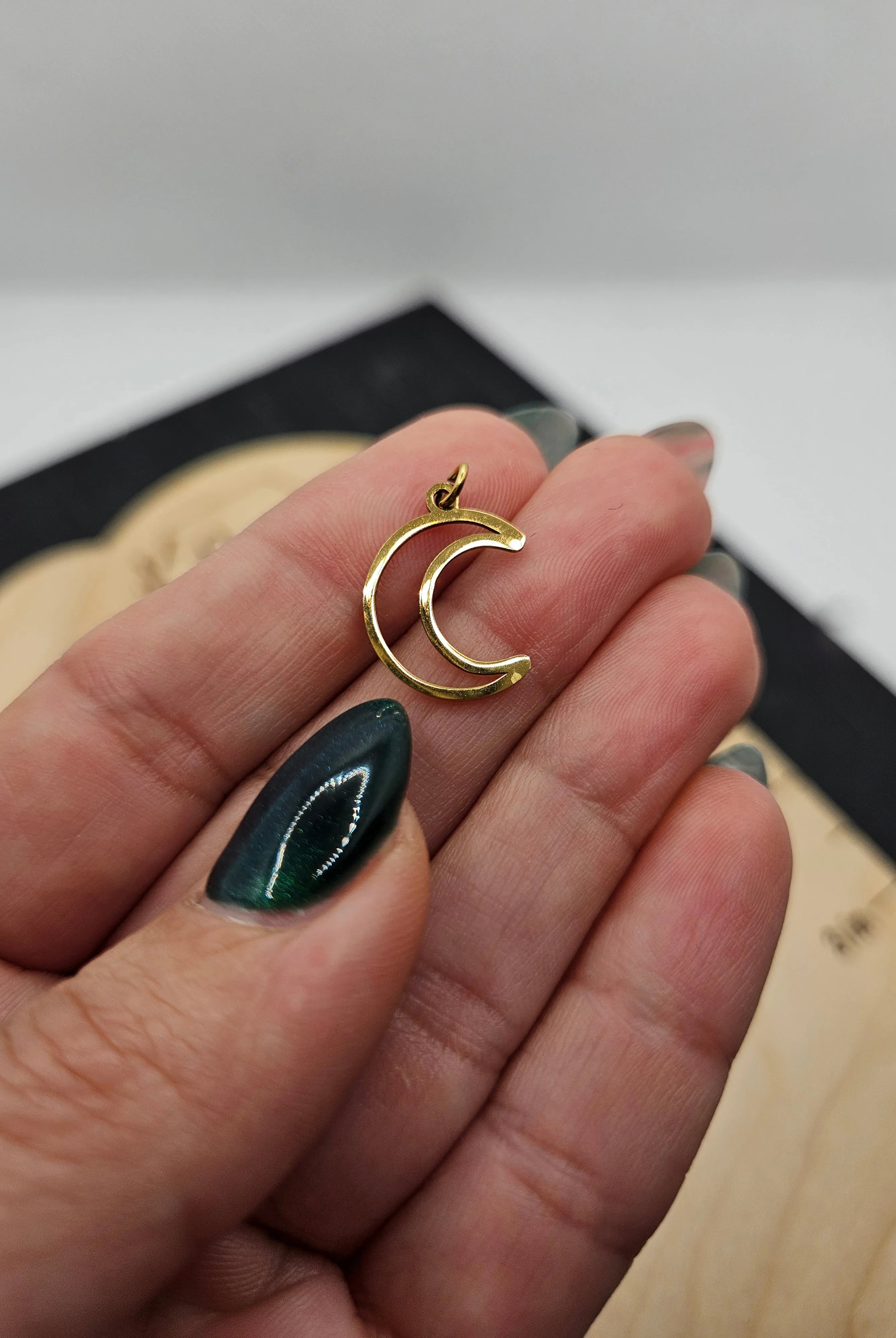 Shop Crescent Moon Charm- at Ruby Joy Boutique, a Women's Clothing Store in Pickerington, Ohio