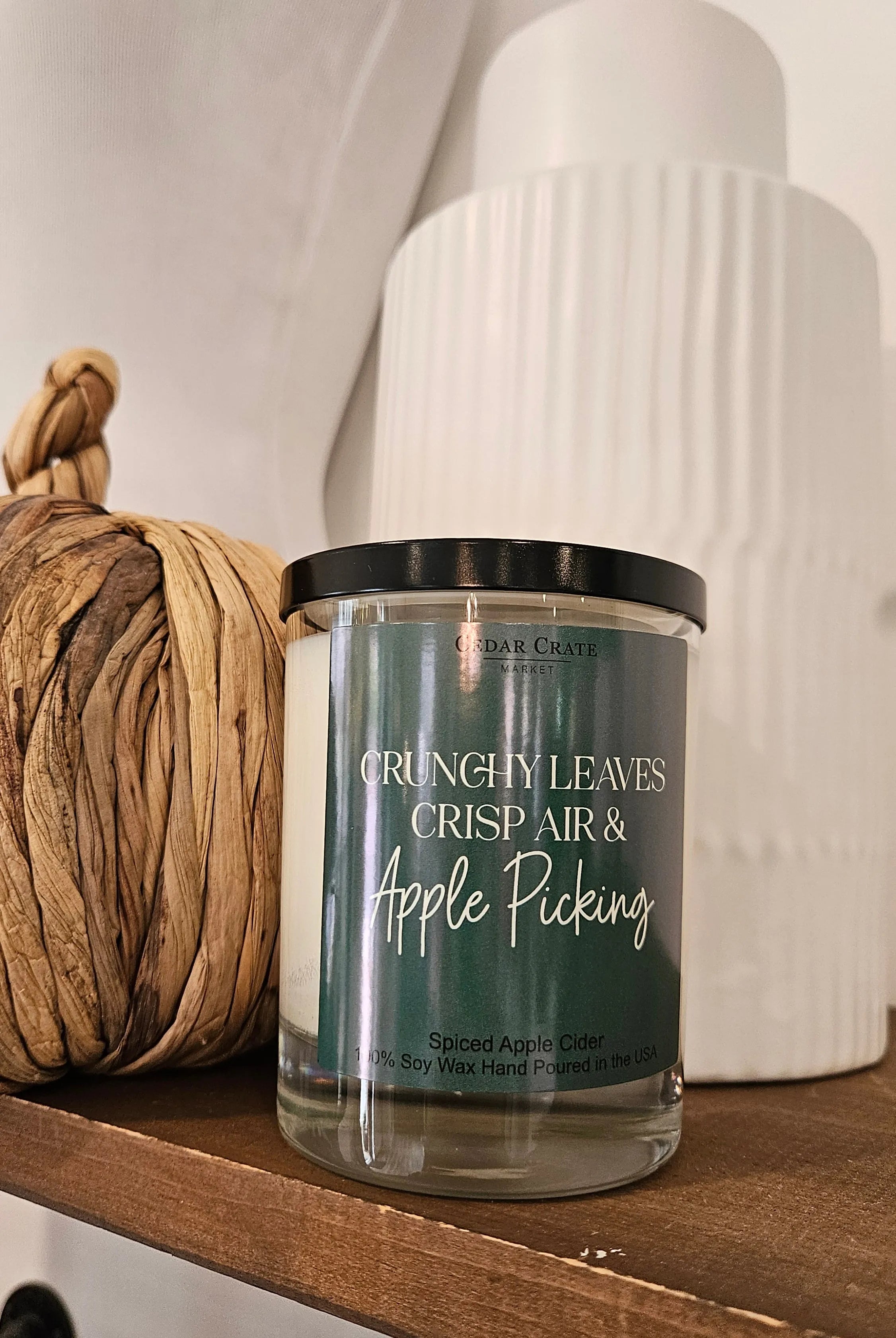 Shop Crunchy Leaves & Apple Picking | Spiced Apple Cider Soy Candle- at Ruby Joy Boutique, a Women's Clothing Store in Pickerington, Ohio