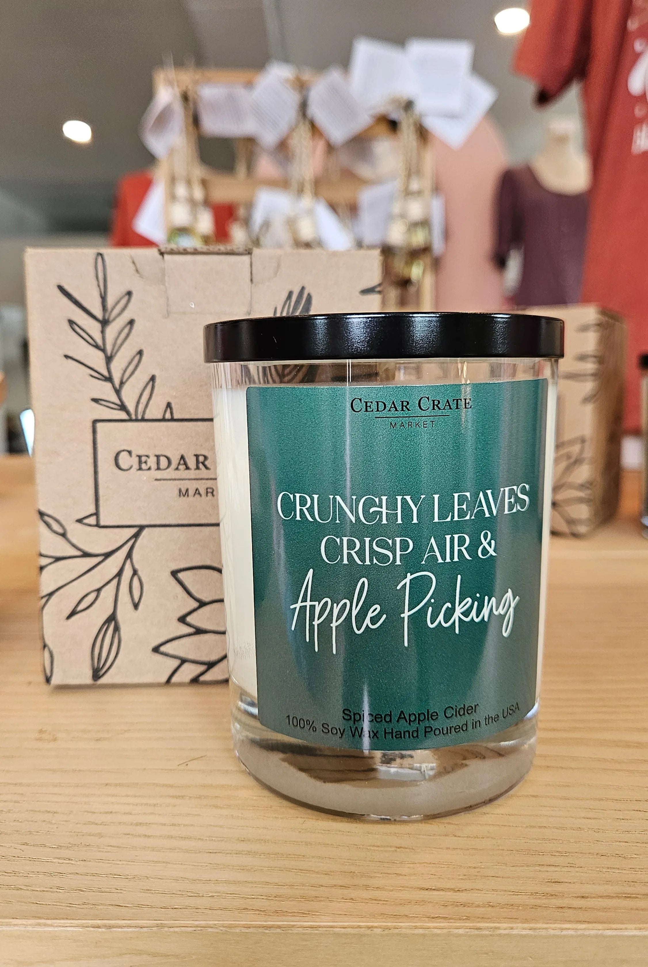 Shop Crunchy Leaves & Apple Picking | Spiced Apple Cider Soy Candle- at Ruby Joy Boutique, a Women's Clothing Store in Pickerington, Ohio