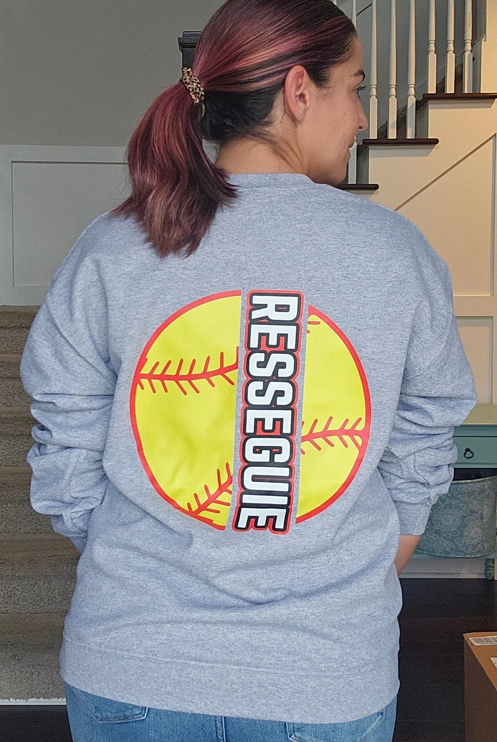 Shop Custom Player Name and Sport Graphic-sweatshirt at Ruby Joy Boutique, a Women's Clothing Store in Pickerington, Ohio