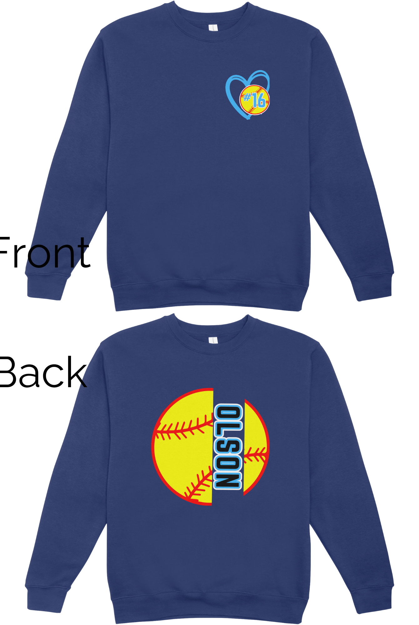 Shop Custom Player Name and Sport Graphic-sweatshirt at Ruby Joy Boutique, a Women's Clothing Store in Pickerington, Ohio