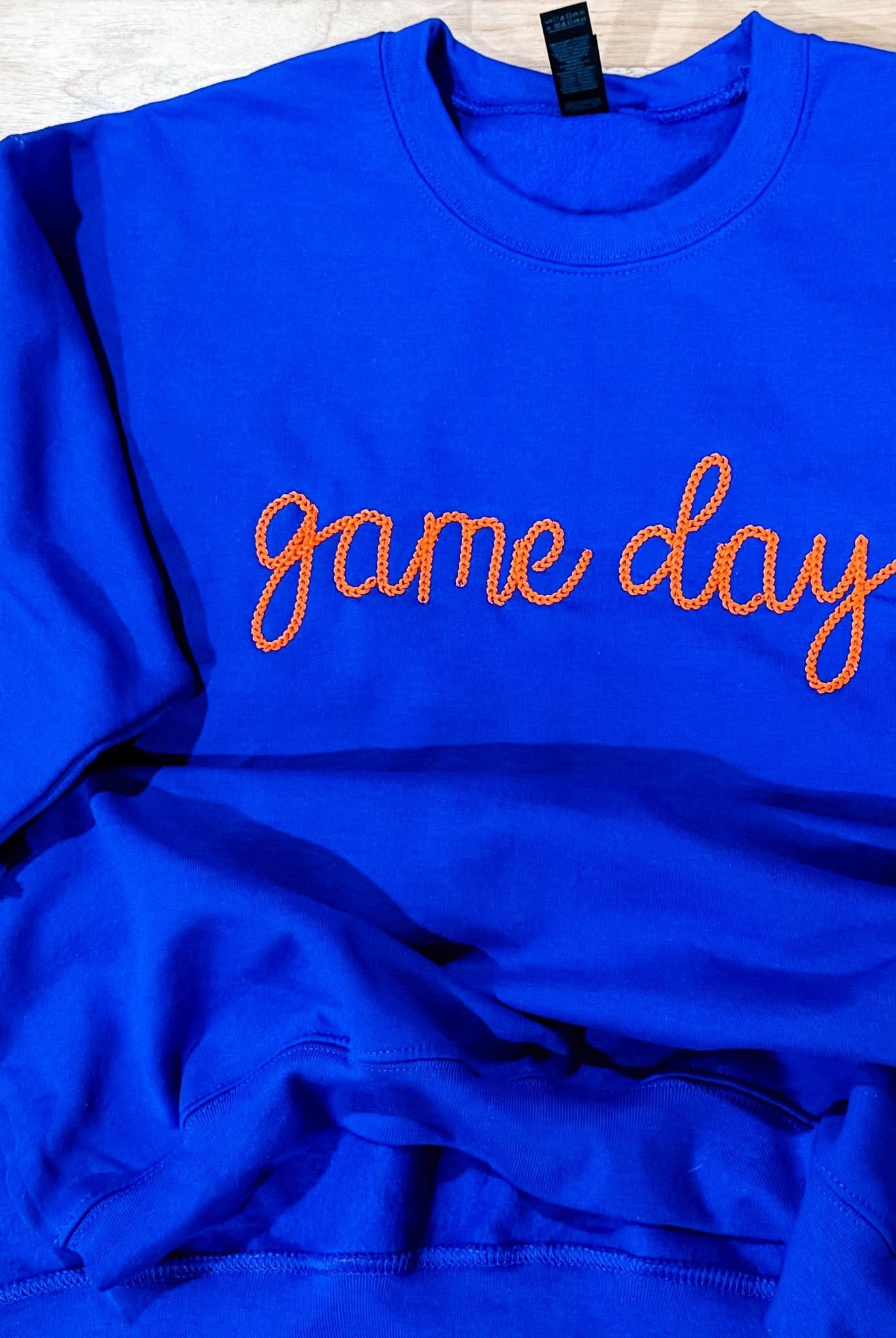 Shop Custom Retro Chainstitch Embroidered Top-Sweatshirt at Ruby Joy Boutique, a Women's Clothing Store in Pickerington, Ohio