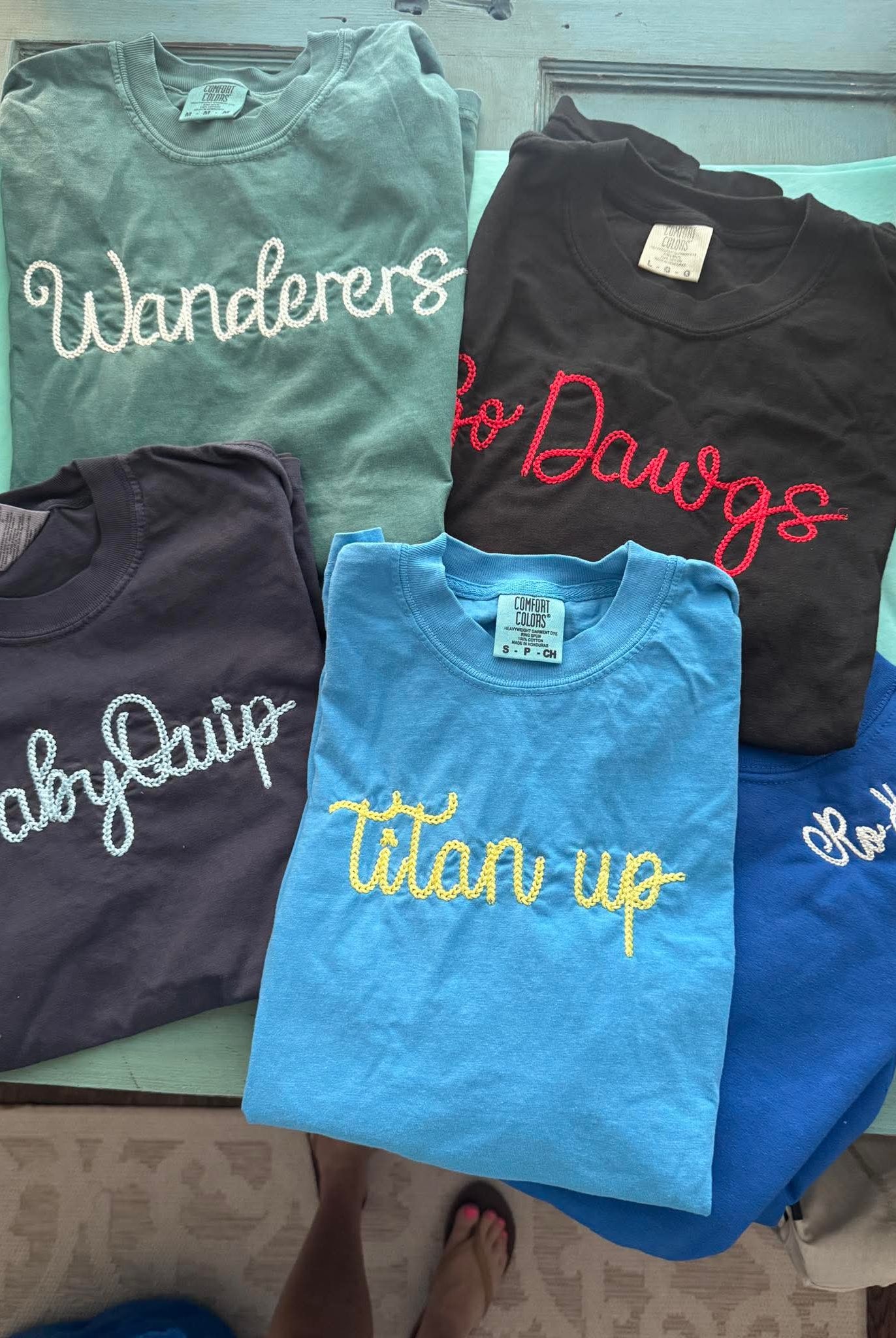 Shop Custom Retro Chainstitch Embroidered Top- at Ruby Joy Boutique, a Women's Clothing Store in Pickerington, Ohio