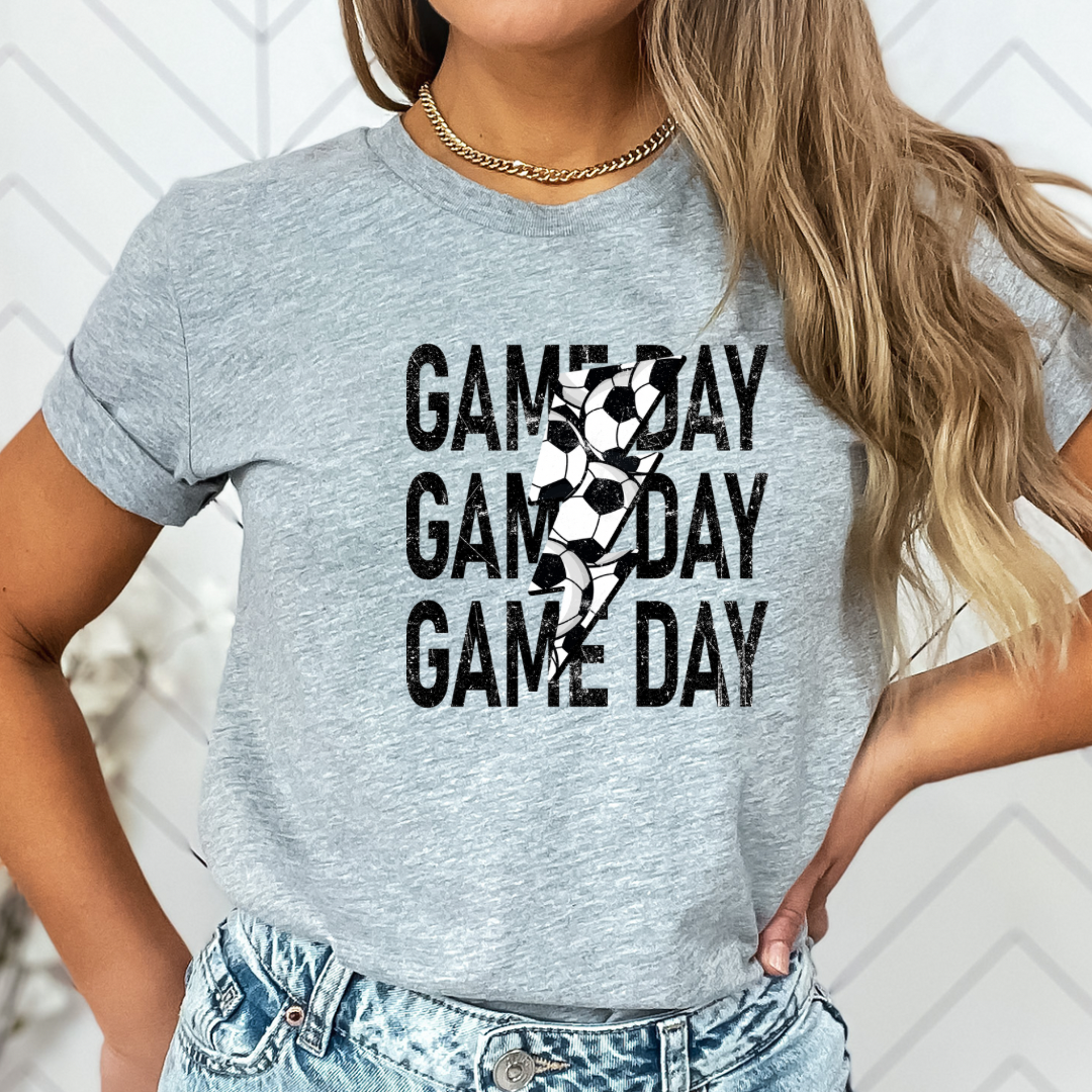 Shop Custom Sports Lightning Tee-Graphic Tee at Ruby Joy Boutique, a Women's Clothing Store in Pickerington, Ohio