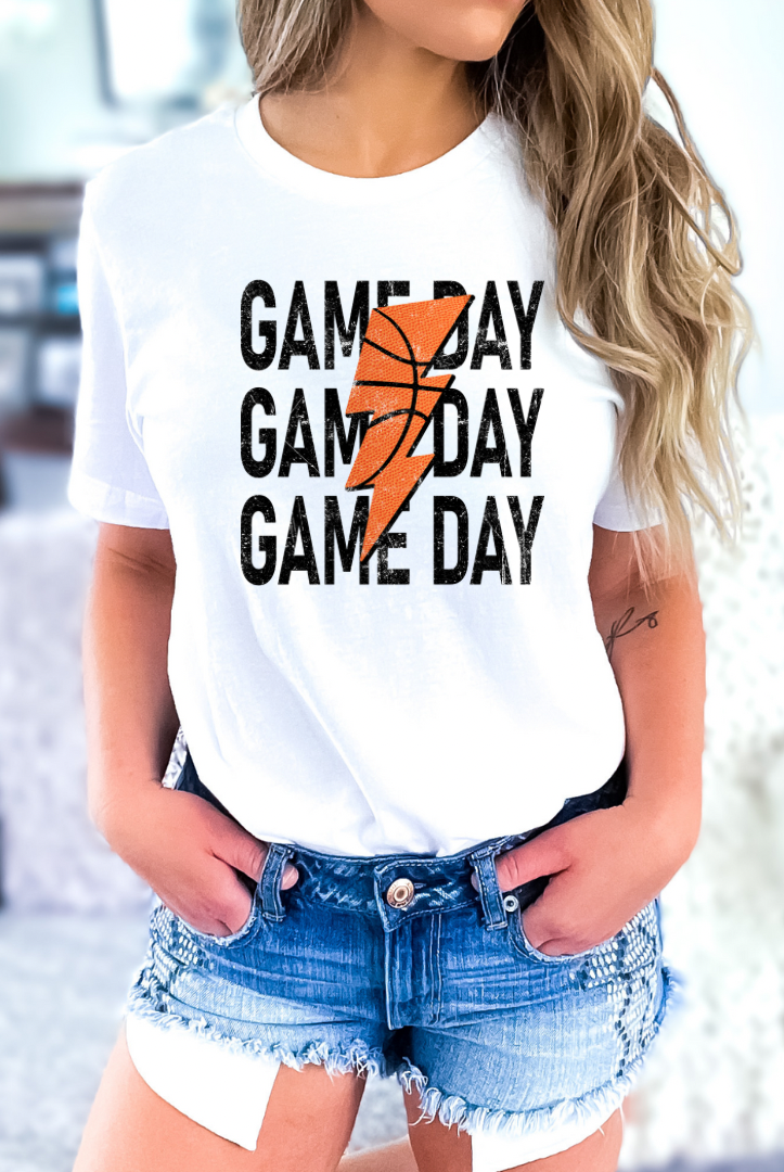 Shop Custom Sports Lightning Tee-Graphic Tee at Ruby Joy Boutique, a Women's Clothing Store in Pickerington, Ohio