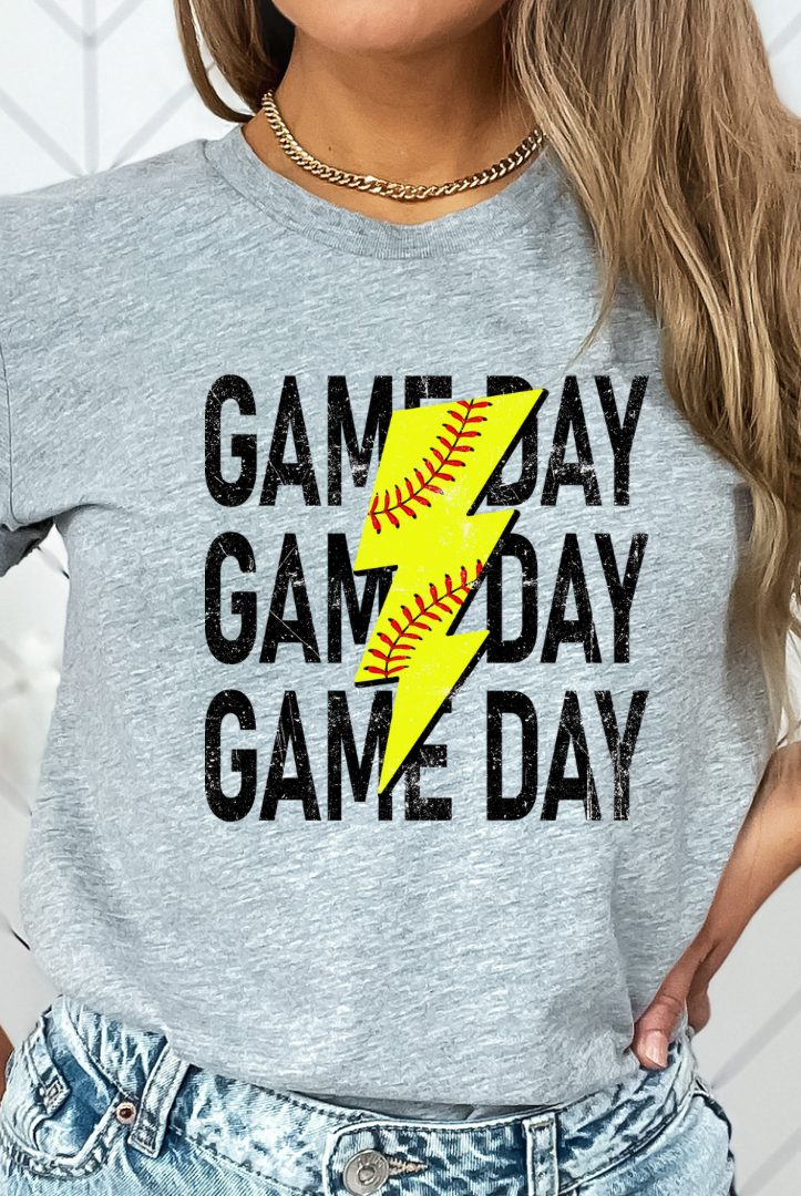 Shop Custom Sports Lightning Tee-Graphic Tee at Ruby Joy Boutique, a Women's Clothing Store in Pickerington, Ohio