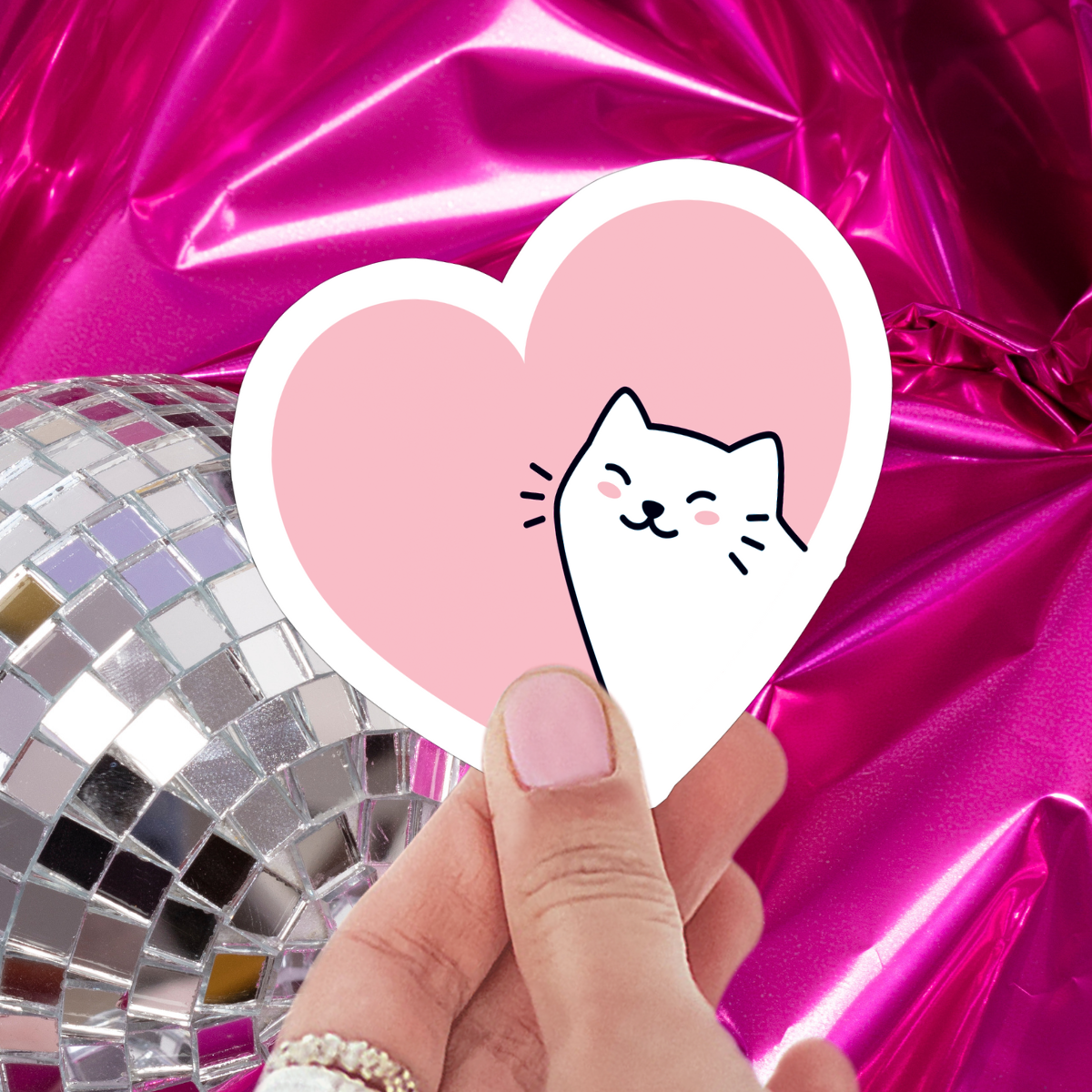 Shop Cute Cat Lover Heart | Waterproof Vinyl Sticker- at Ruby Joy Boutique, a Women's Clothing Store in Pickerington, Ohio