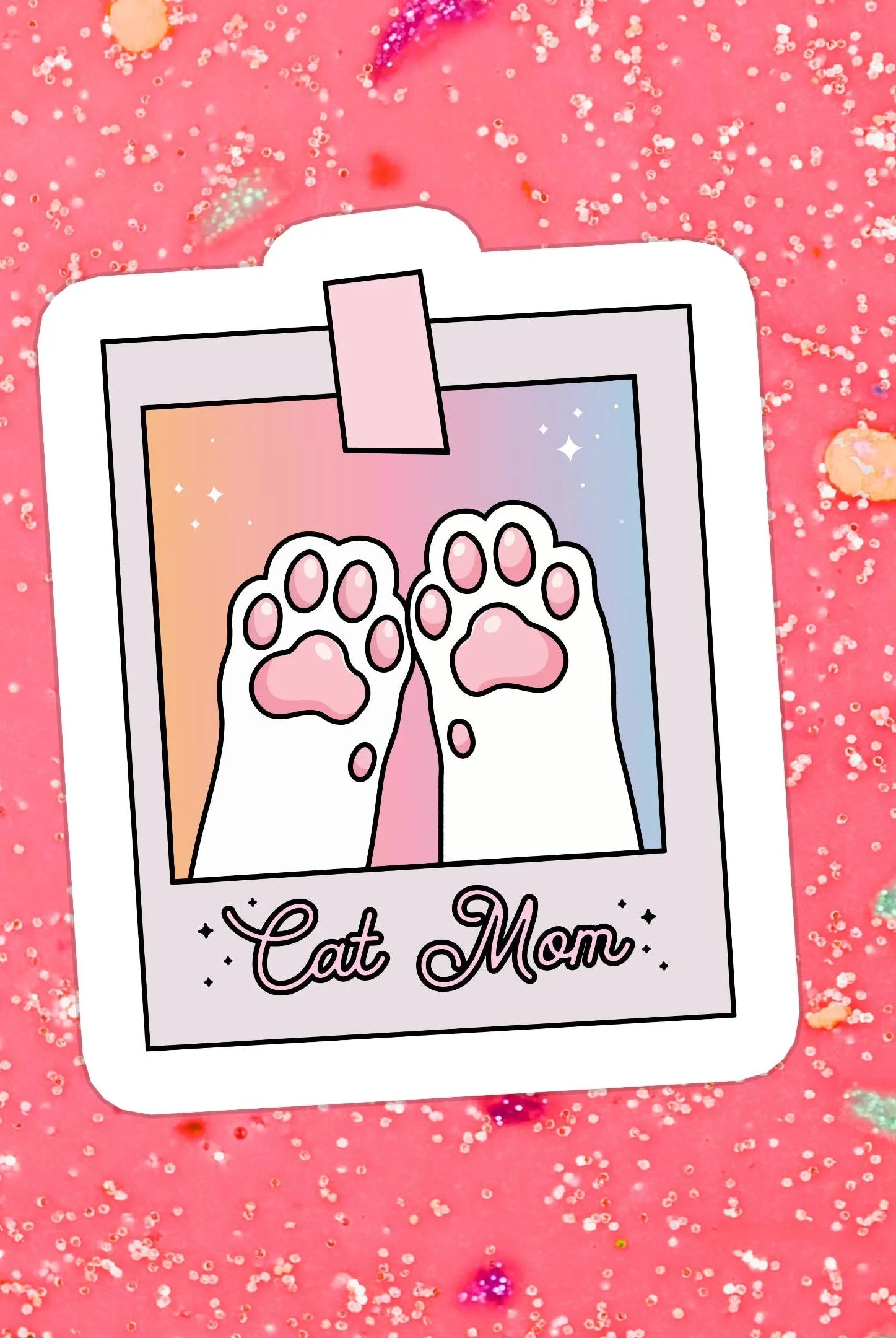 Shop Cute Cat Mom Polaroid | Waterproof Vinyl Sticker- at Ruby Joy Boutique, a Women's Clothing Store in Pickerington, Ohio