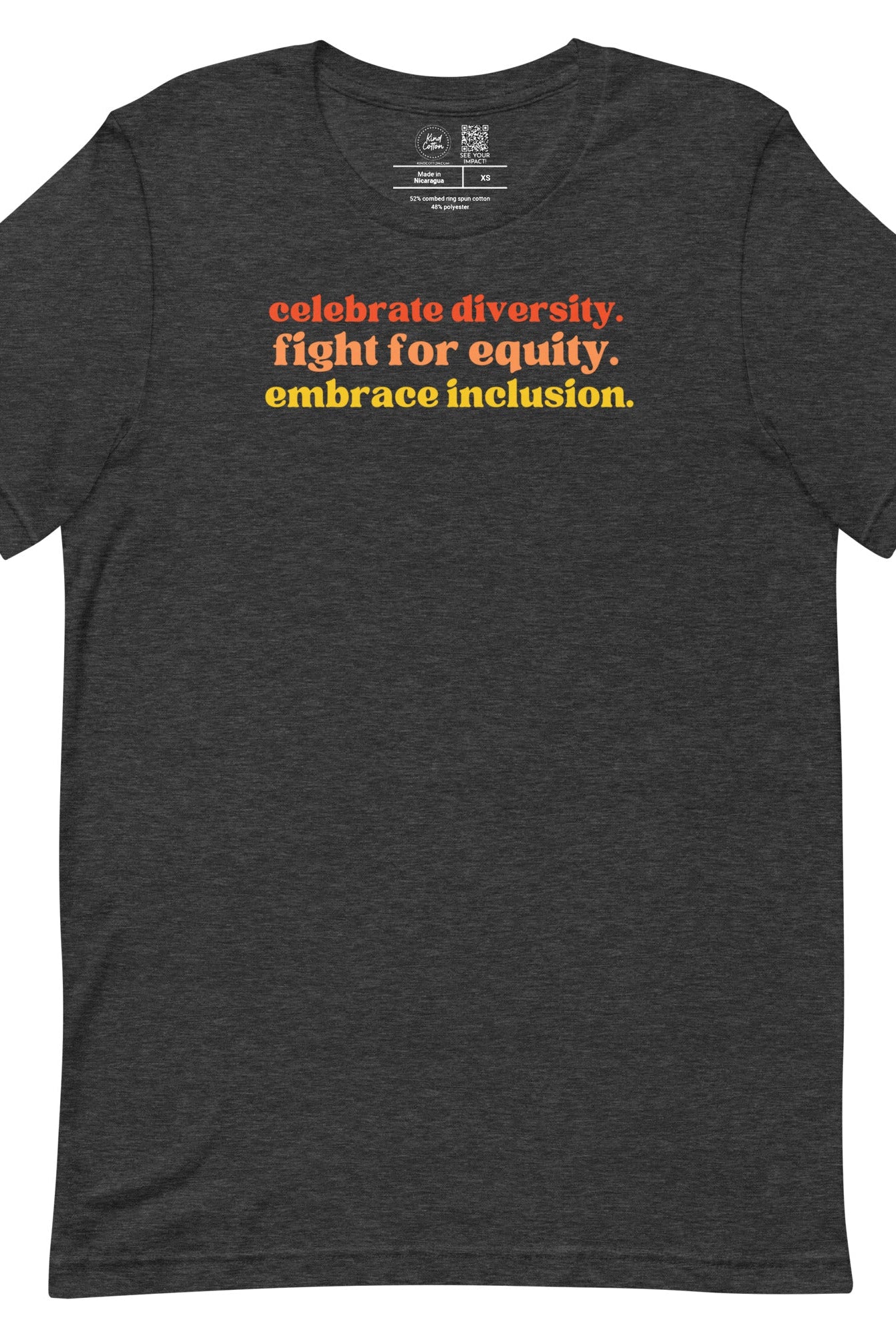 Shop DEI Classic Tee | Kind Cotton-Dark Grey at Ruby Joy Boutique, a Women's Clothing Store in Pickerington, Ohio