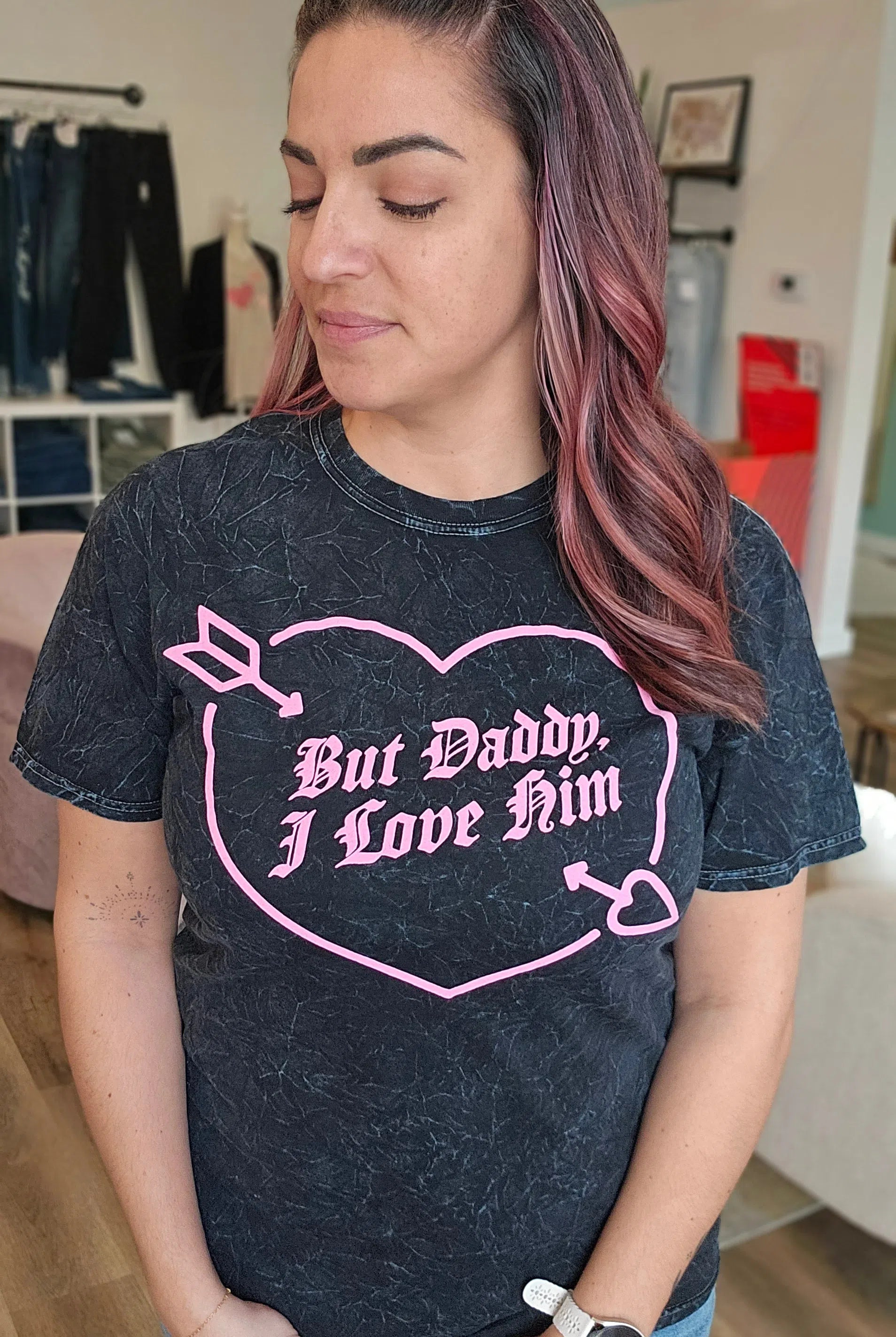 Shop Daddy I Love Him T-Shirt- at Ruby Joy Boutique, a Women's Clothing Store in Pickerington, Ohio