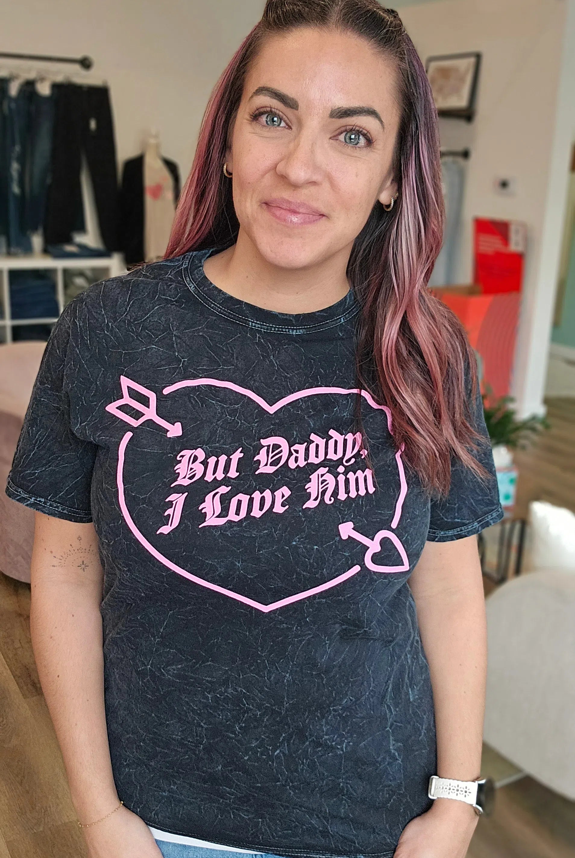 Shop Daddy I Love Him T-Shirt- at Ruby Joy Boutique, a Women's Clothing Store in Pickerington, Ohio