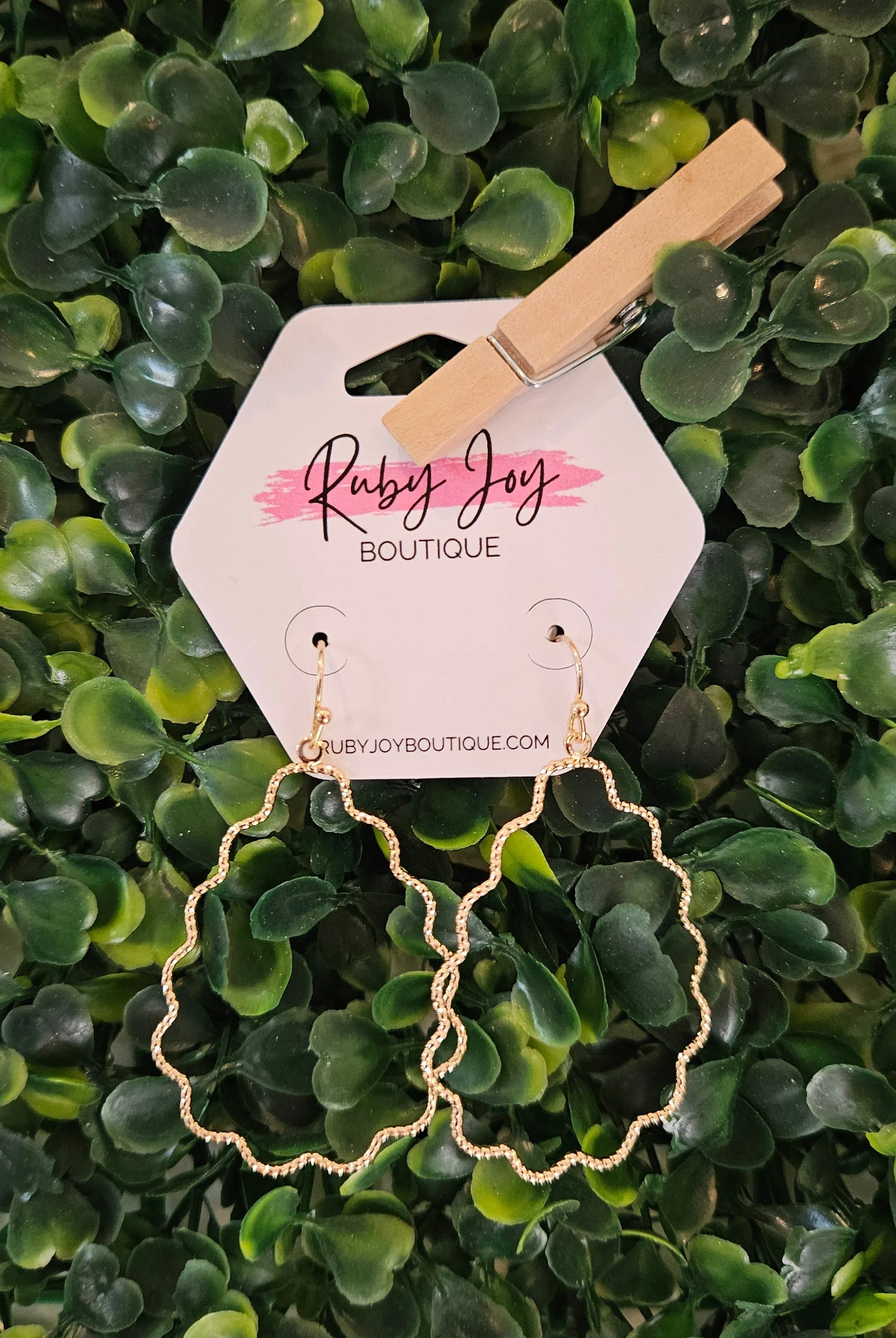 Shop Dainty Wavy Teardrop Earrings-Earrings at Ruby Joy Boutique, a Women's Clothing Store in Pickerington, Ohio