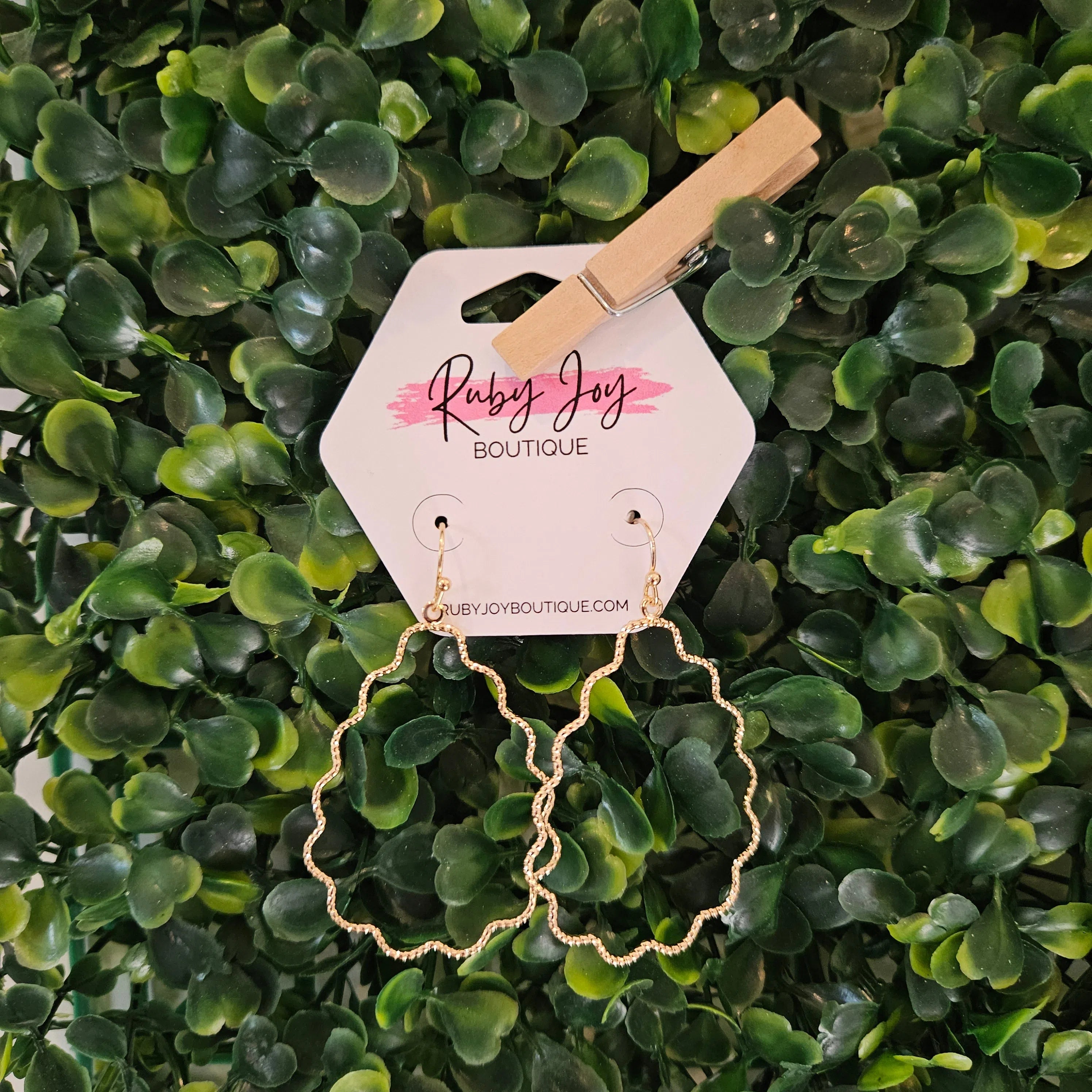 Shop Dainty Wavy Teardrop Earrings-Earrings at Ruby Joy Boutique, a Women's Clothing Store in Pickerington, Ohio