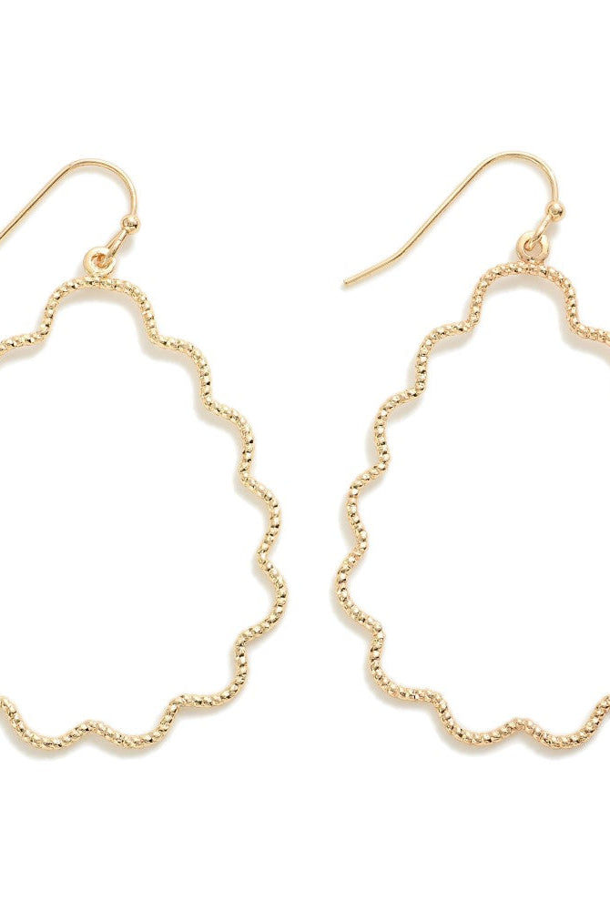 Shop Dainty Wavy Teardrop Earrings-Earrings at Ruby Joy Boutique, a Women's Clothing Store in Pickerington, Ohio