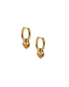 Shop Dakota Heart Huggie Charm Earrings- at Ruby Joy Boutique, a Women's Clothing Store in Pickerington, Ohio