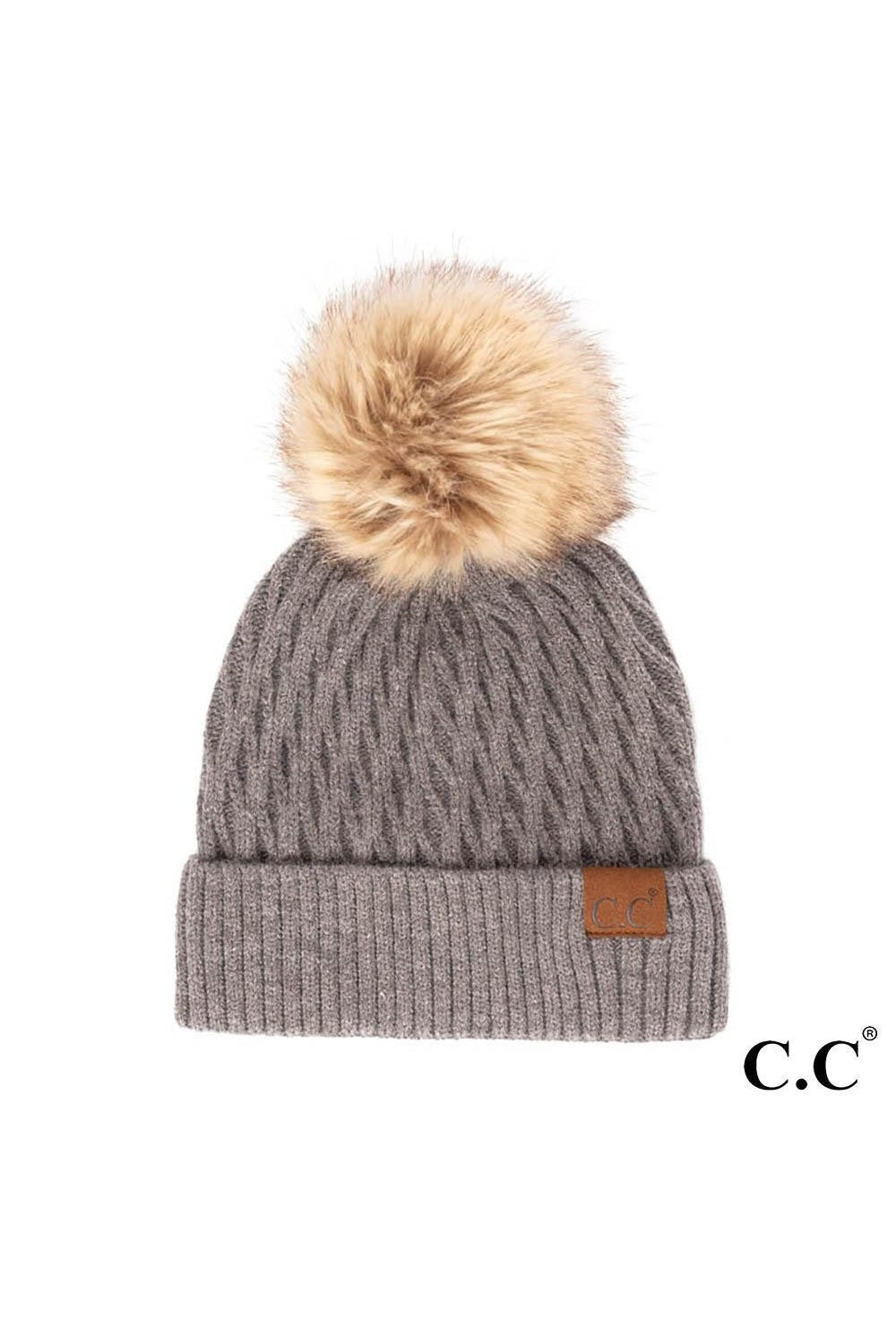 Shop Diamond Knit Patch Beanie - C.C.-Winter Hat at Ruby Joy Boutique, a Women's Clothing Store in Pickerington, Ohio