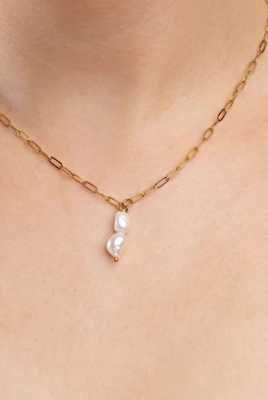 Shop Double Freshwater Pearl Charm- at Ruby Joy Boutique, a Women's Clothing Store in Pickerington, Ohio