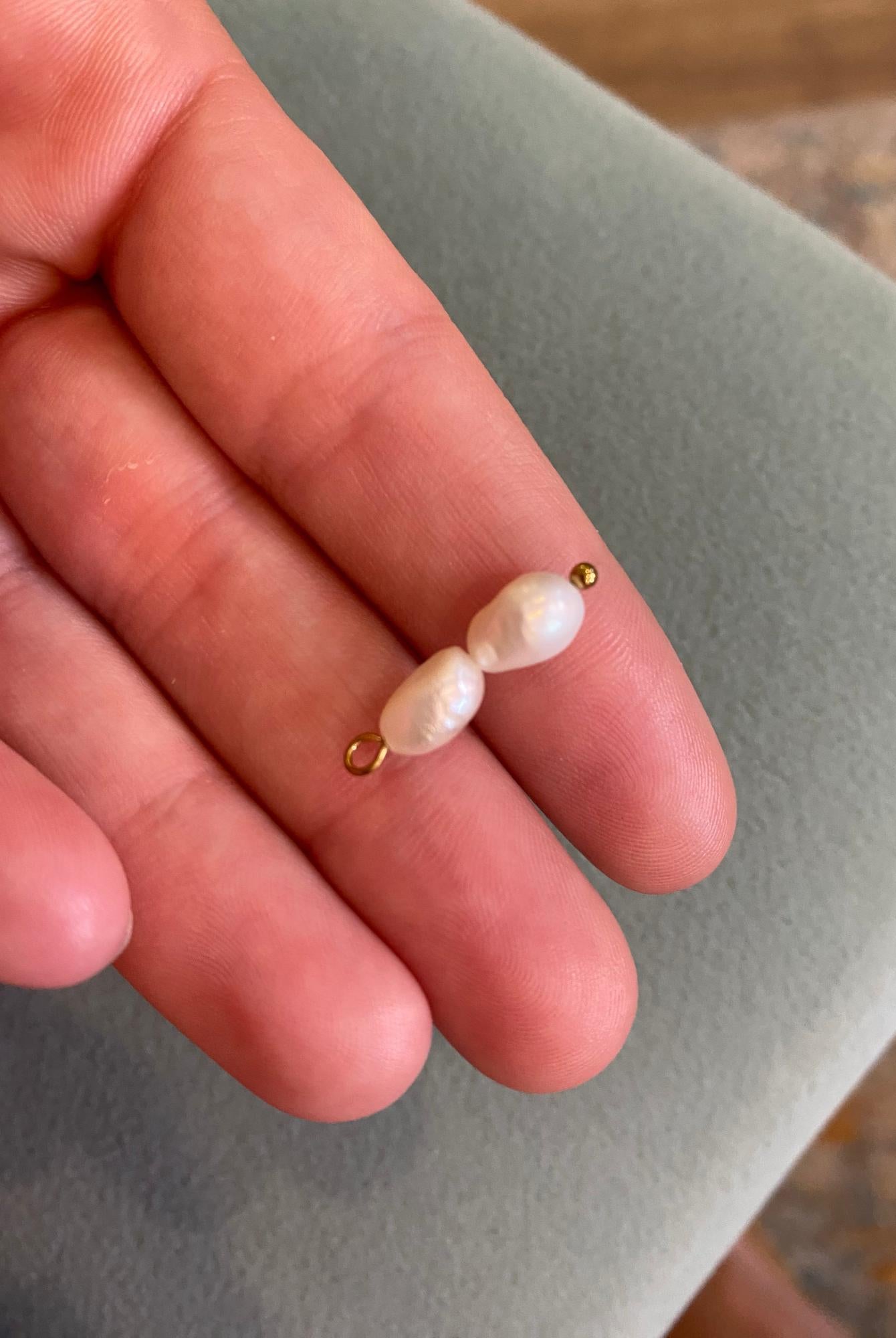 Shop Double Freshwater Pearl Charm- at Ruby Joy Boutique, a Women's Clothing Store in Pickerington, Ohio