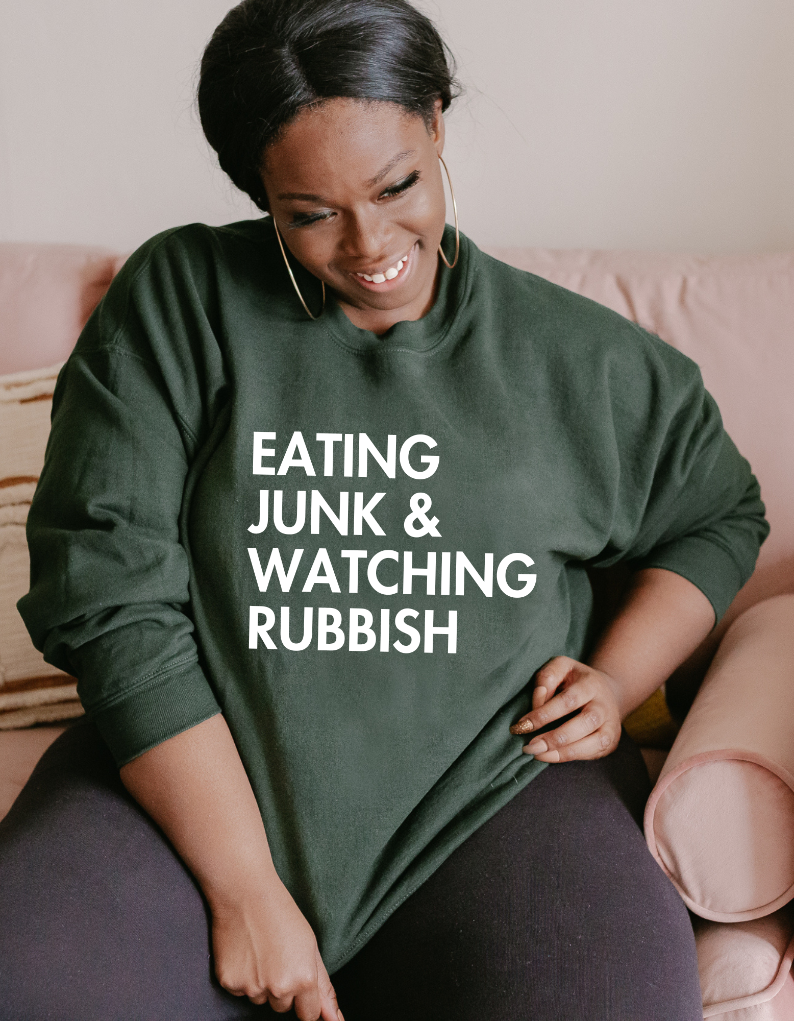 Shop Eating Junk & Watching Rubbish Graphic Top | Home Alone Christmas- at Ruby Joy Boutique, a Women's Clothing Store in Pickerington, Ohio