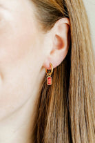 Shop Edith Huggie Charm Earrings - Red- at Ruby Joy Boutique, a Women's Clothing Store in Pickerington, Ohio