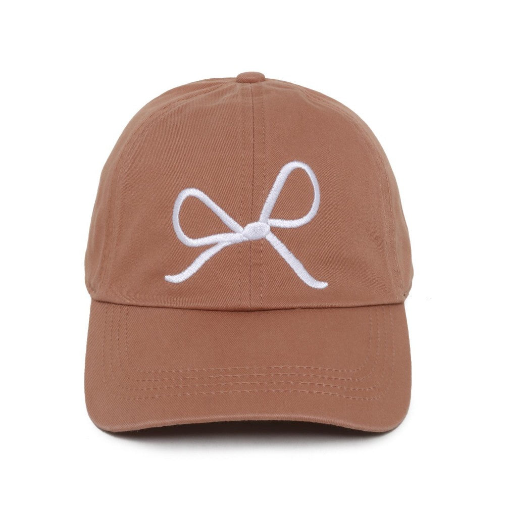 Shop Embroidered Bow Baseball Cap-Hats at Ruby Joy Boutique, a Women's Clothing Store in Pickerington, Ohio