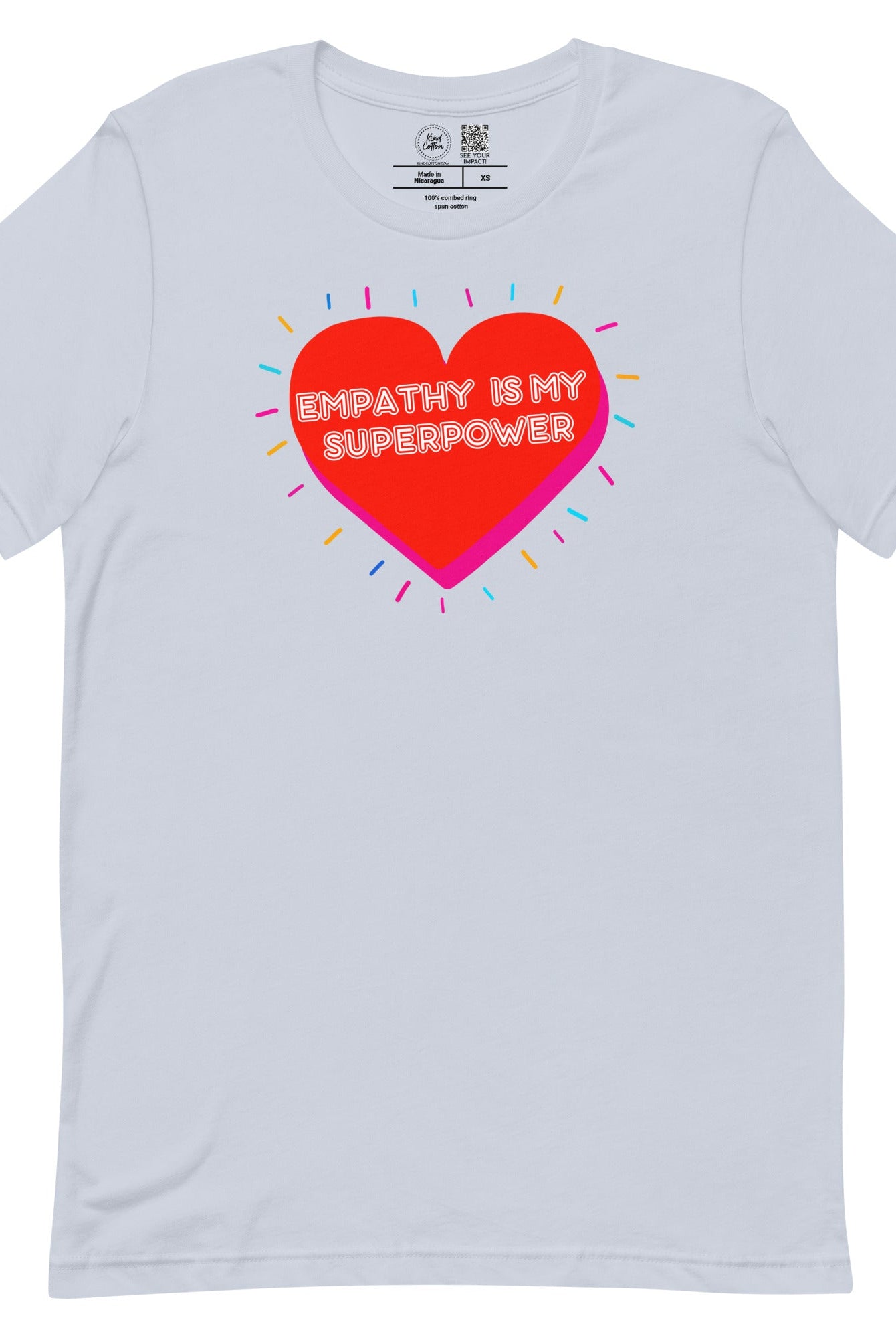 Shop Empathy is my Superpower Classic Tee | Kind Cotton-Light Blue at Ruby Joy Boutique, a Women's Clothing Store in Pickerington, Ohio