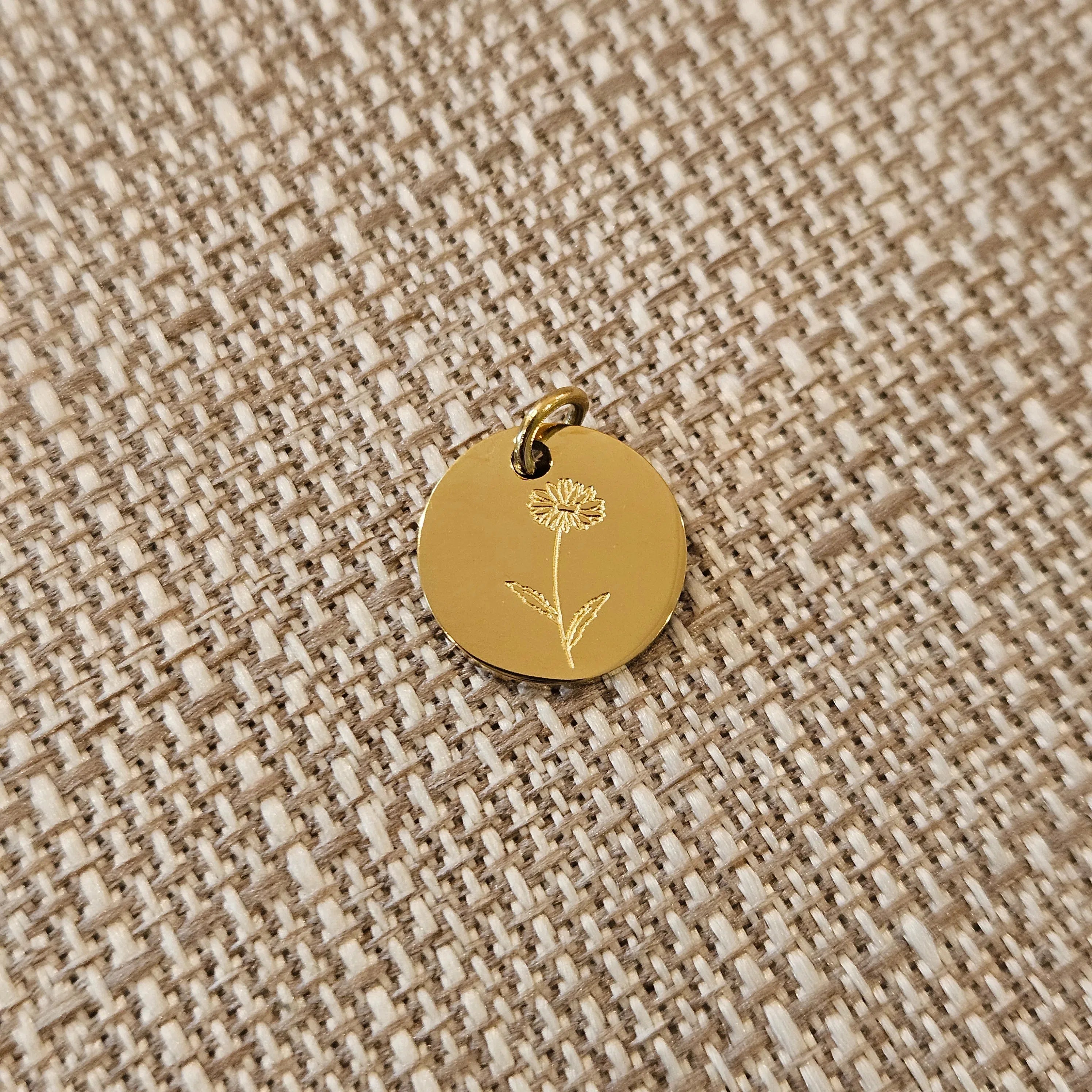 Shop Engraved Birth Flower Charms-Charms at Ruby Joy Boutique, a Women's Clothing Store in Pickerington, Ohio