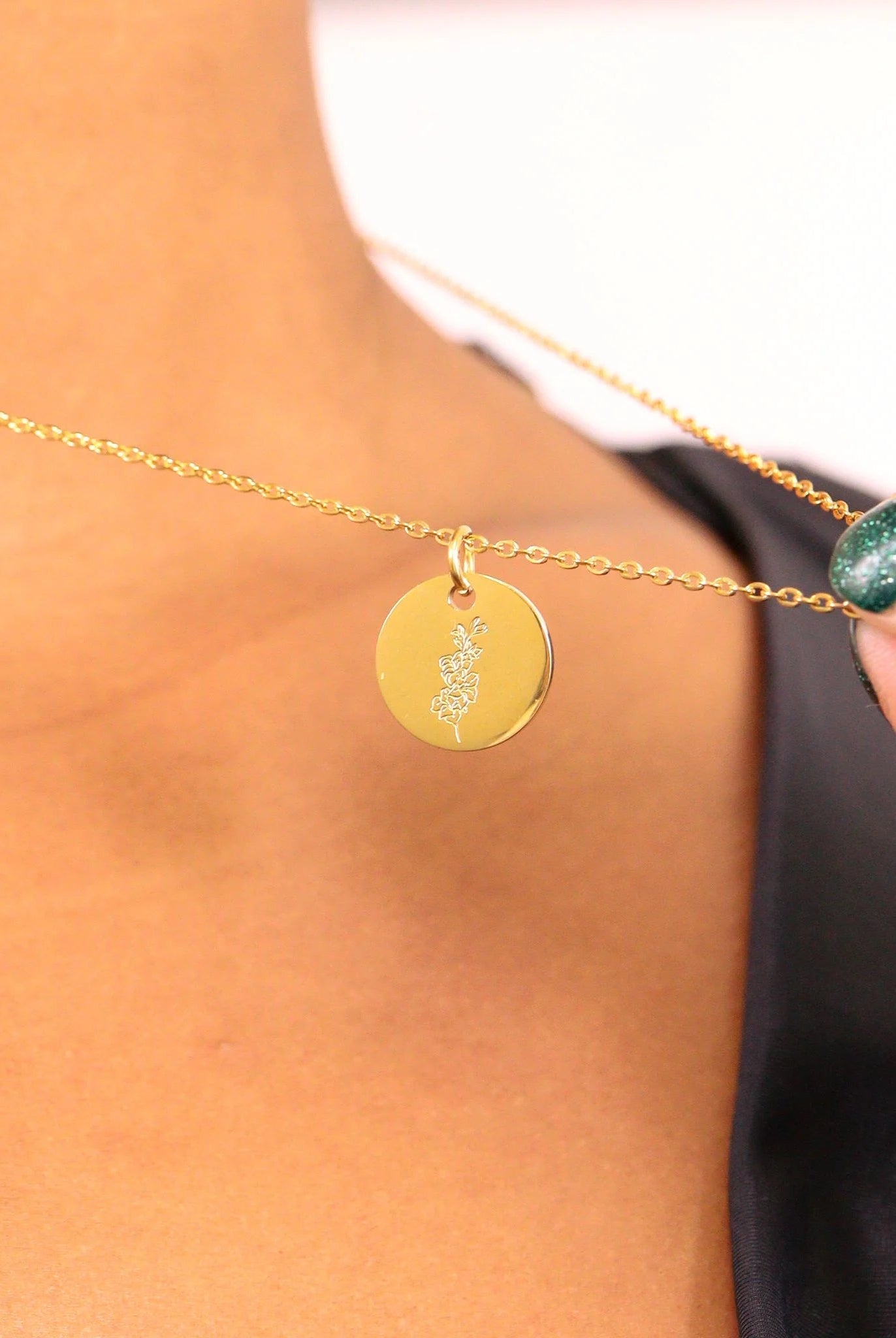 Shop Engraved Birth Flower Charms-Charms at Ruby Joy Boutique, a Women's Clothing Store in Pickerington, Ohio