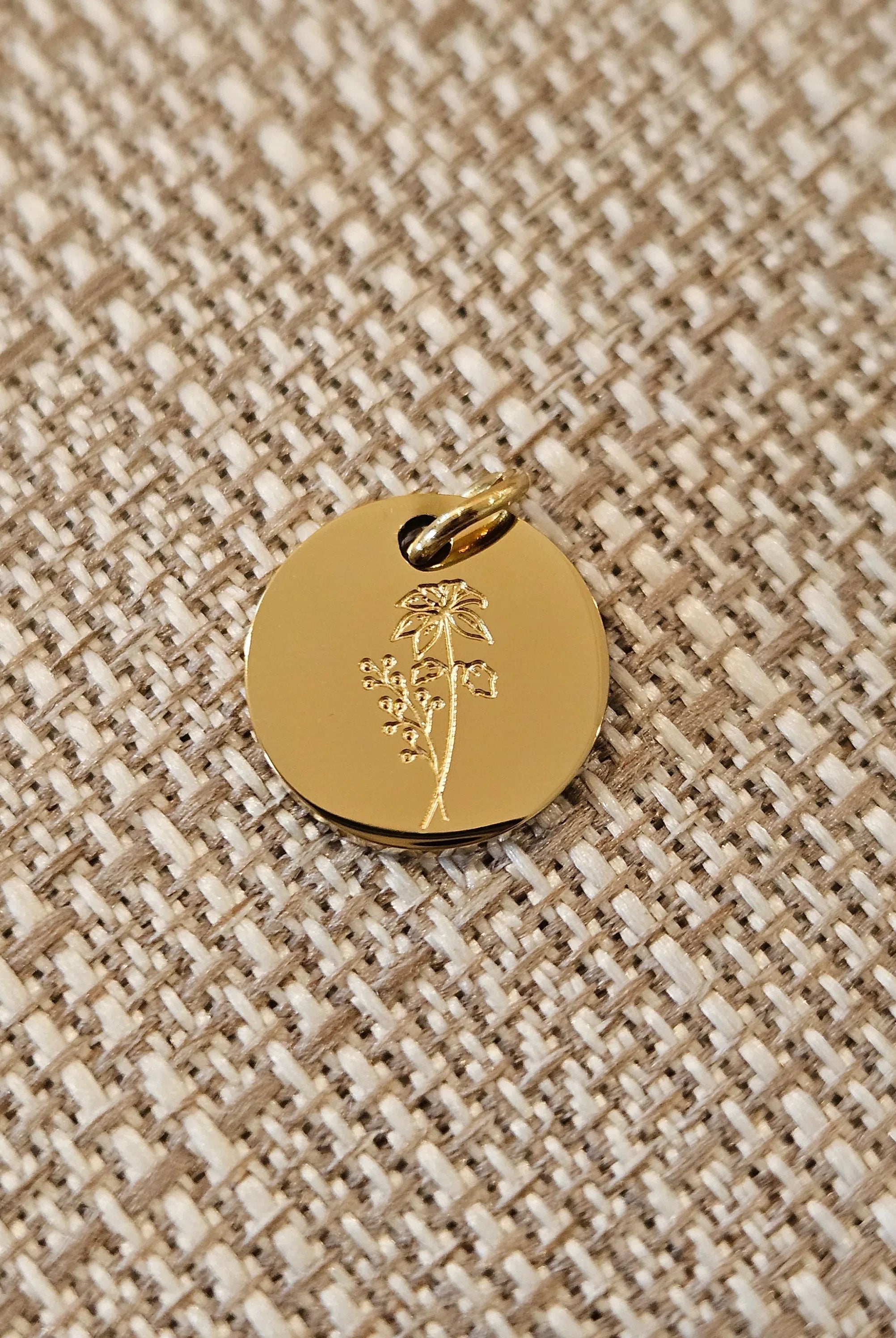 Shop Engraved Birth Flower Charms-Charms at Ruby Joy Boutique, a Women's Clothing Store in Pickerington, Ohio