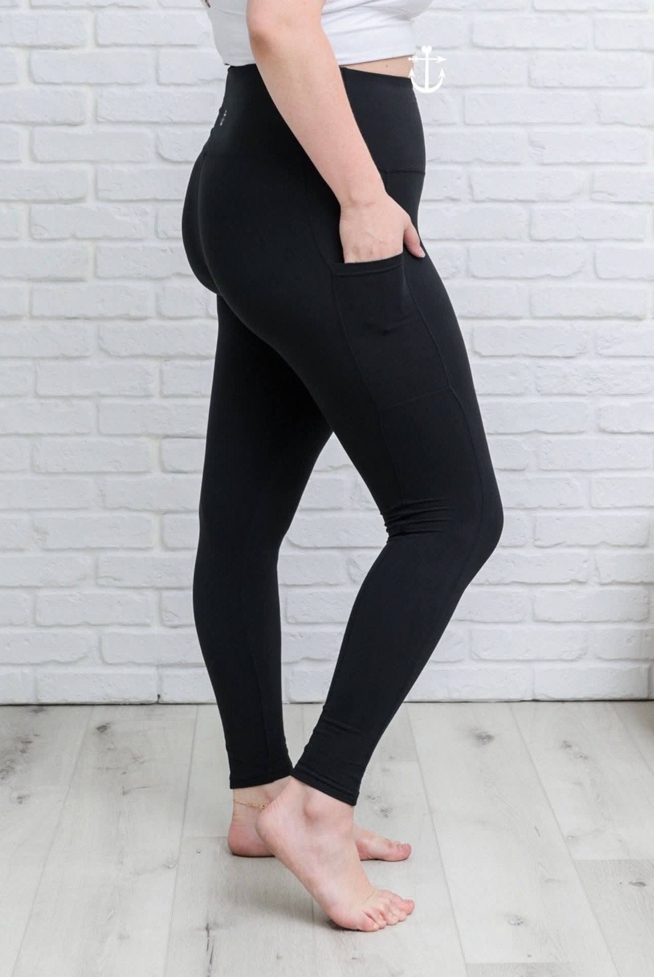 Shop Essential Full-Length Pocket Leggings- at Ruby Joy Boutique, a Women's Clothing Store in Pickerington, Ohio